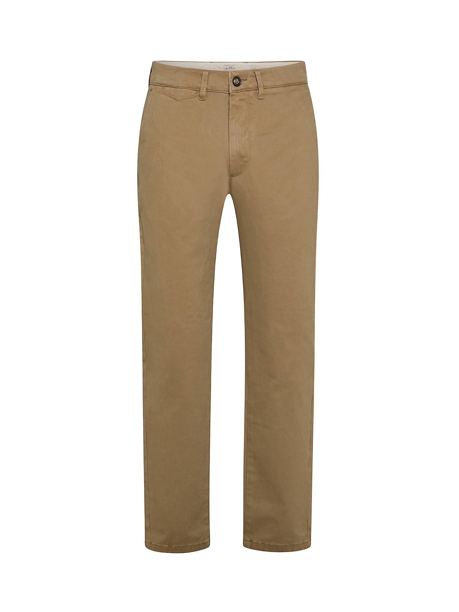 Stretch cotton chinos trousers, Light Brown, large image number 0