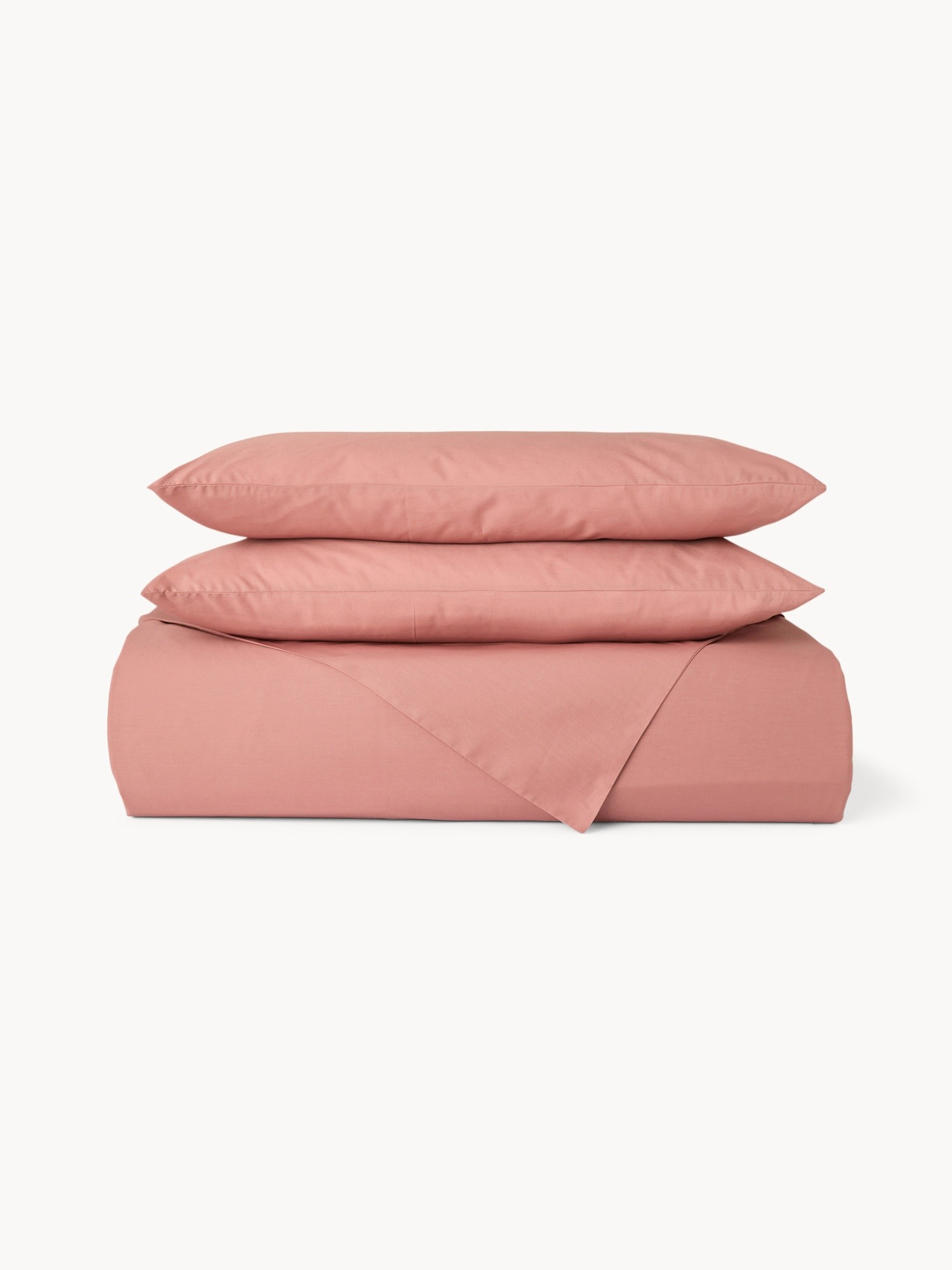 Solid Cotton Percale Fitted Sheet - Discounted Price, Dark Pink, large image number 0