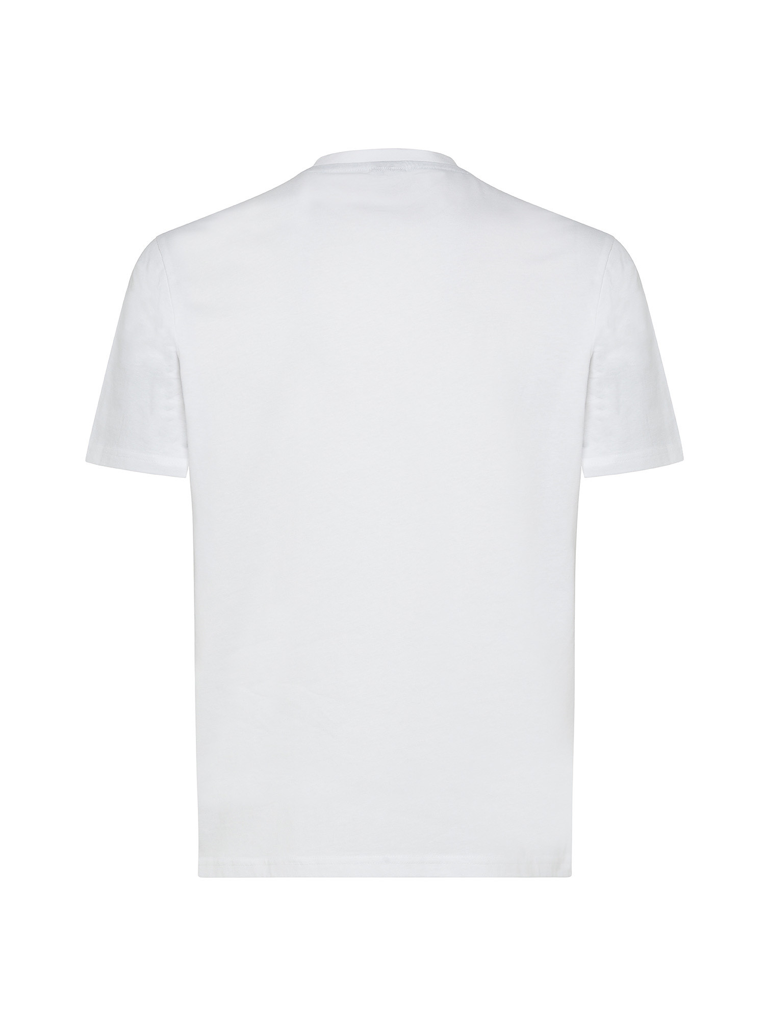 North sails - T-shirt in jersey di cotone organico con maxi logo stampato, Bianco, large image number 1
