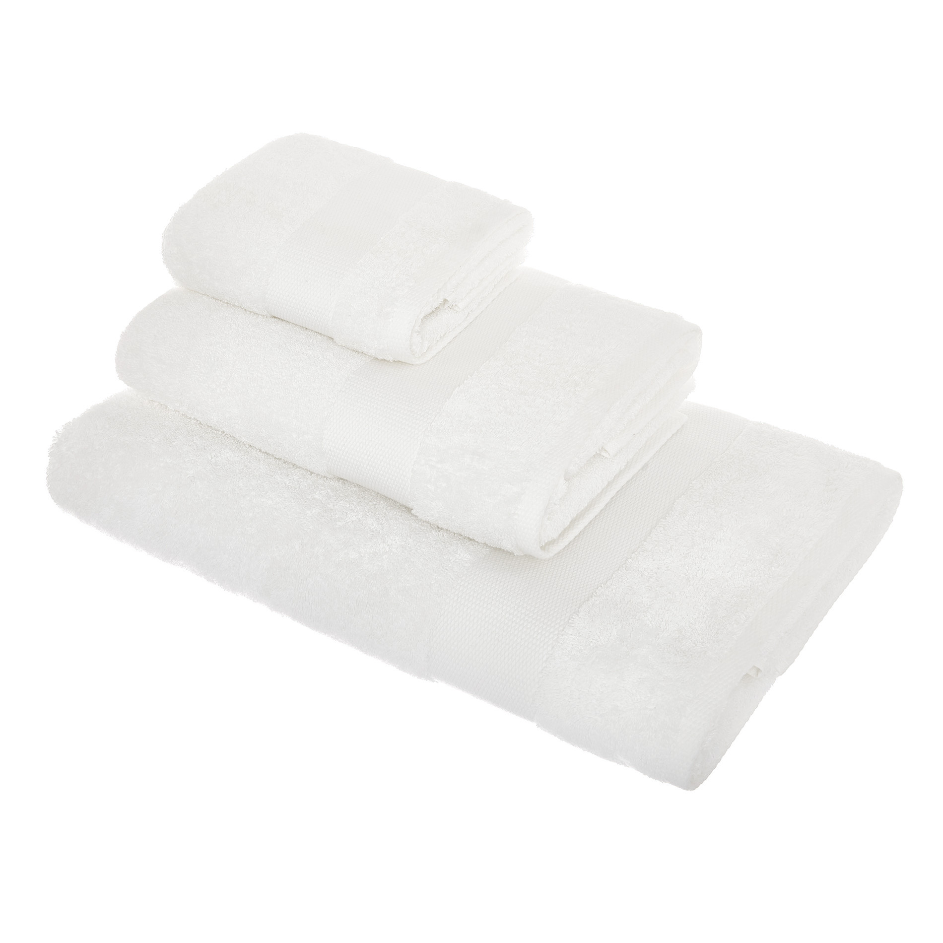 Asciugamano spugna di puro cotone Zefiro, Bianco, large image number 0