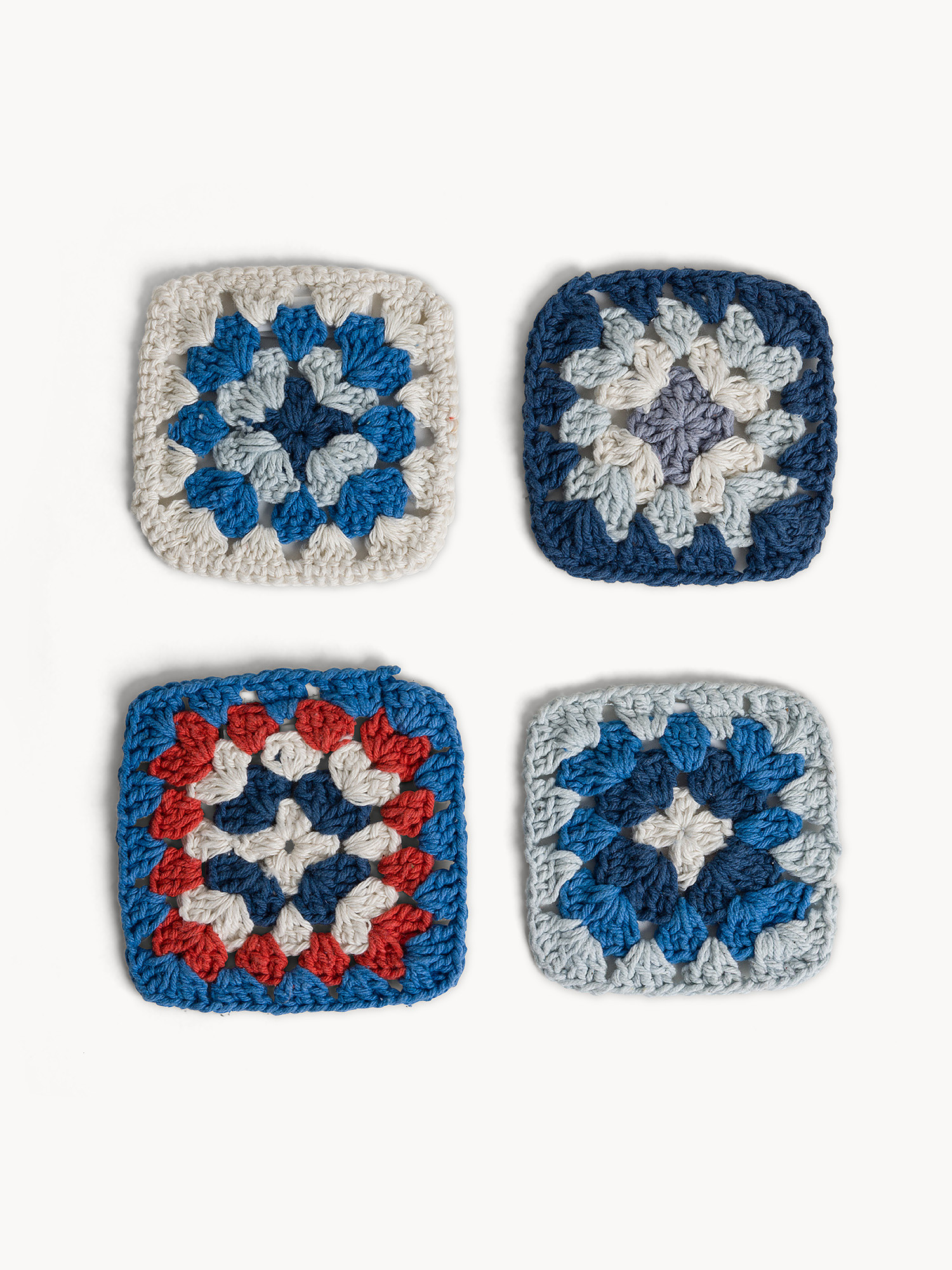 Set 4 sottobicchieri crochet motivo maioliche, Multicolor, large image number 0