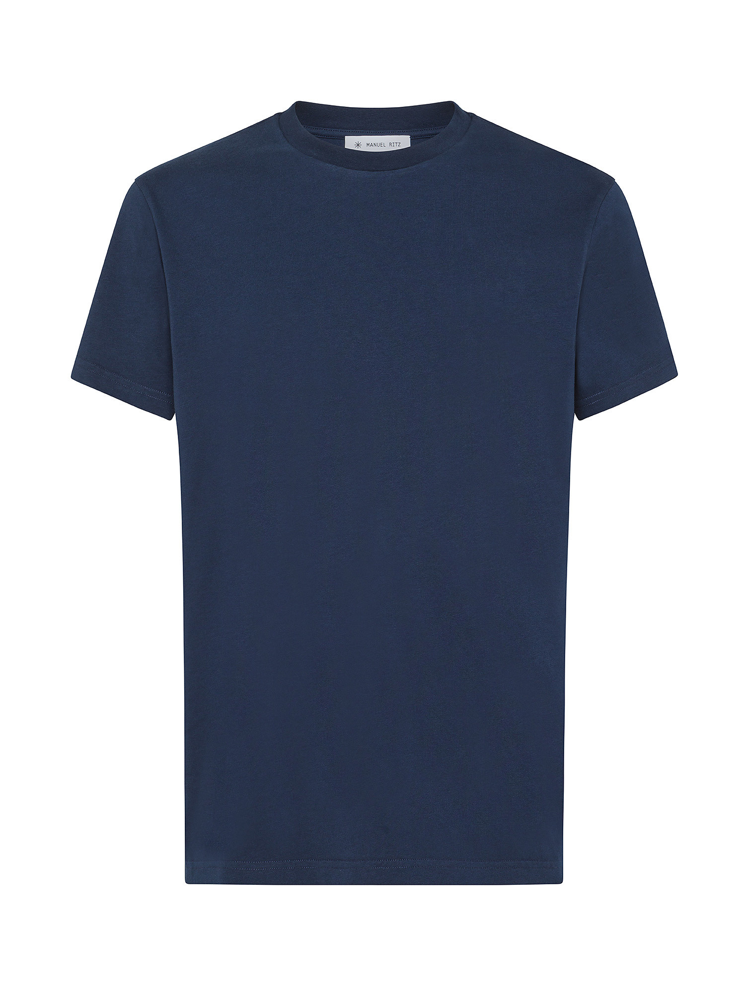 Manuel Ritz - T-shirt in cotone, Blu scuro, large image number 0
