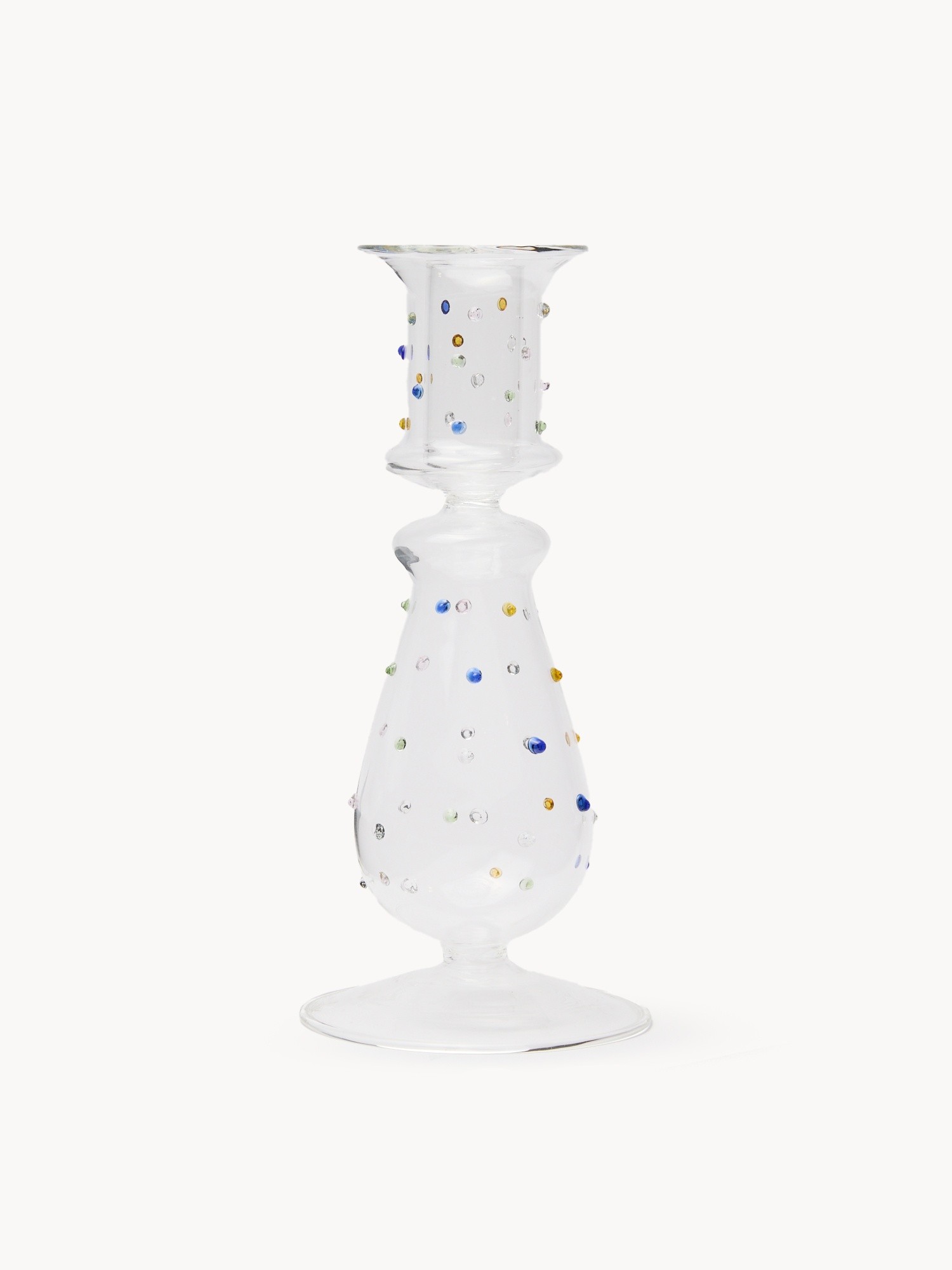 Borosilicate glass candlestick, Transparent, large image number 4