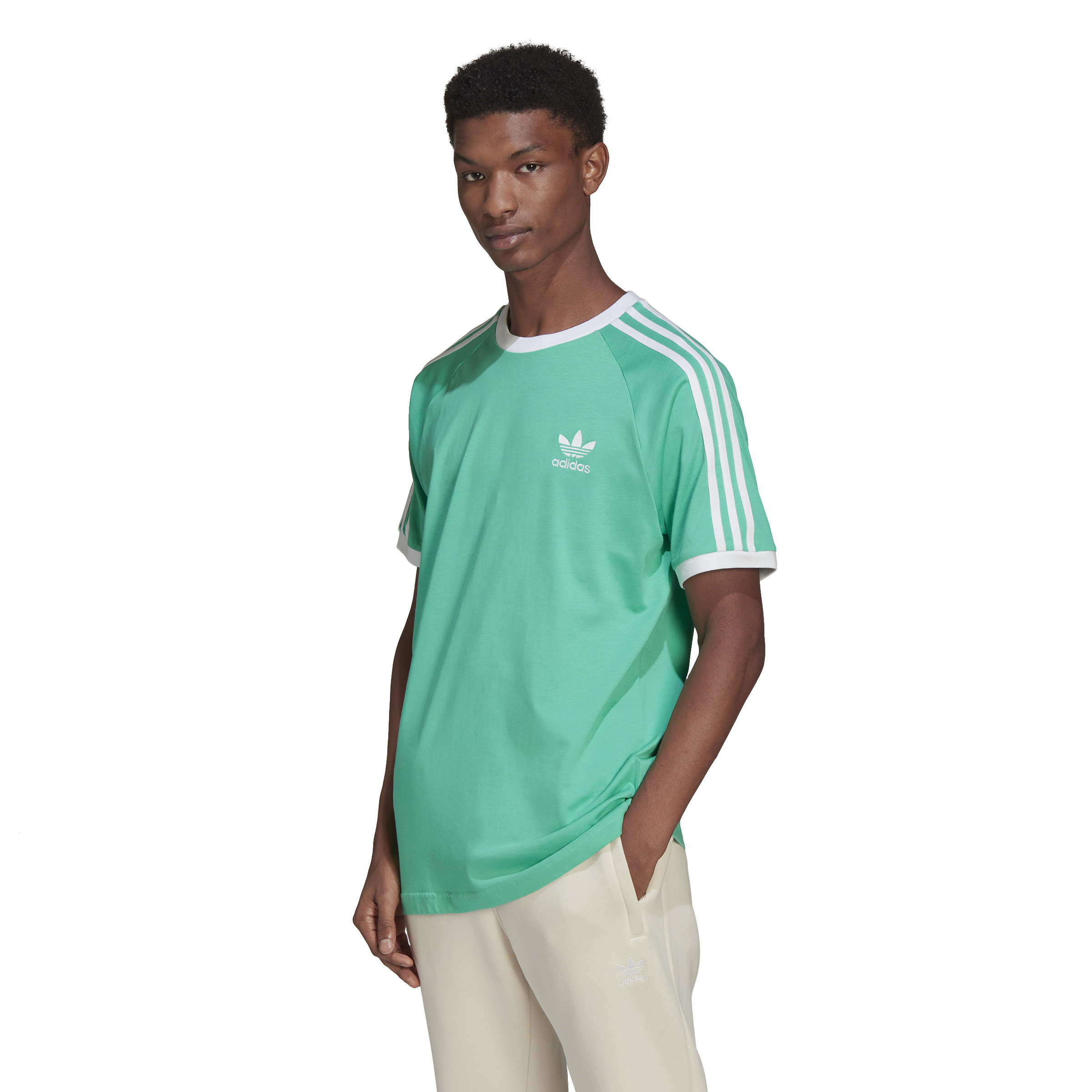 T-shirt adicolor classics 3-stripes, Verde, large