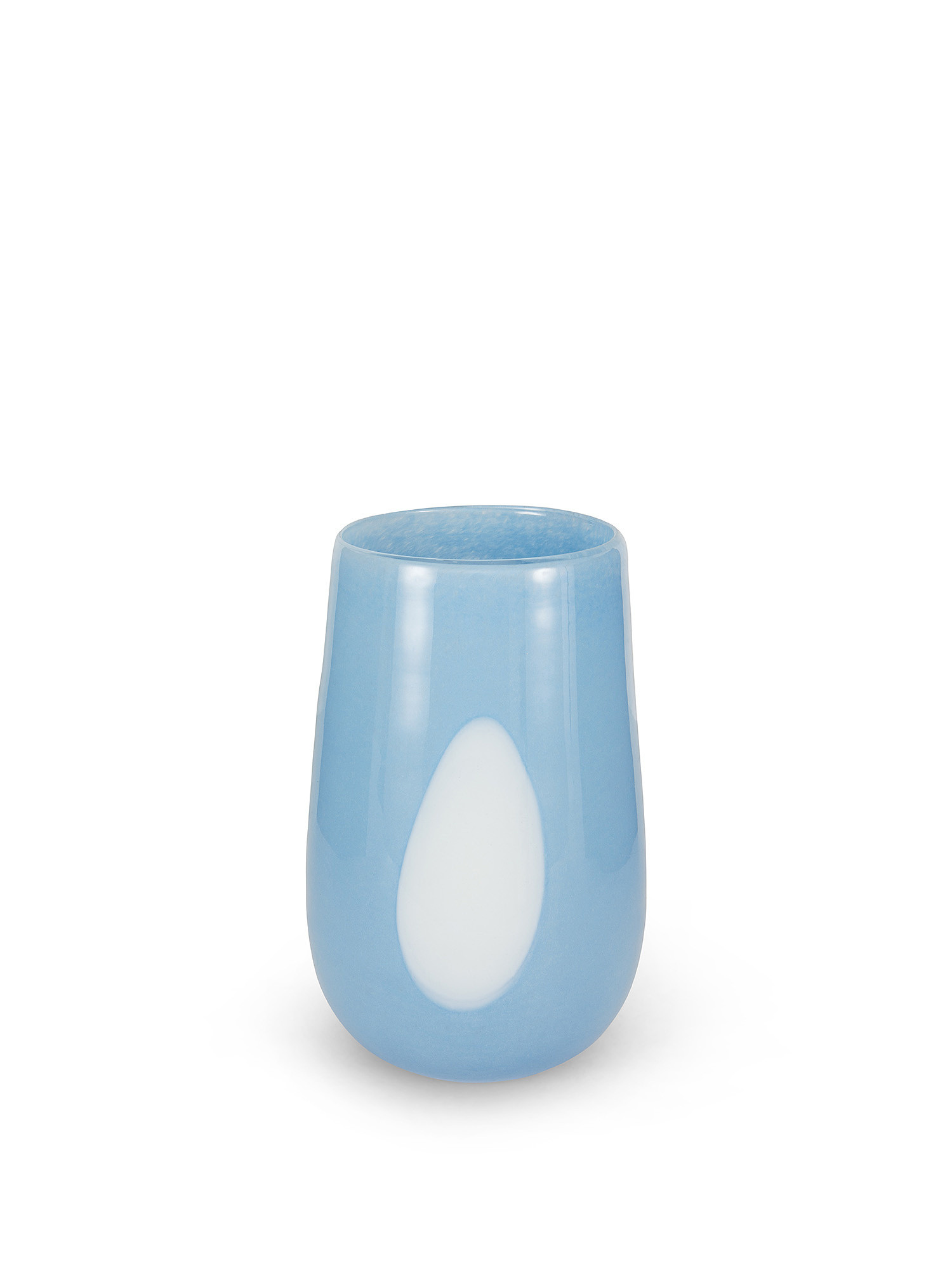Vaso vetro colorato in pasta, Azzurro, large image number 0