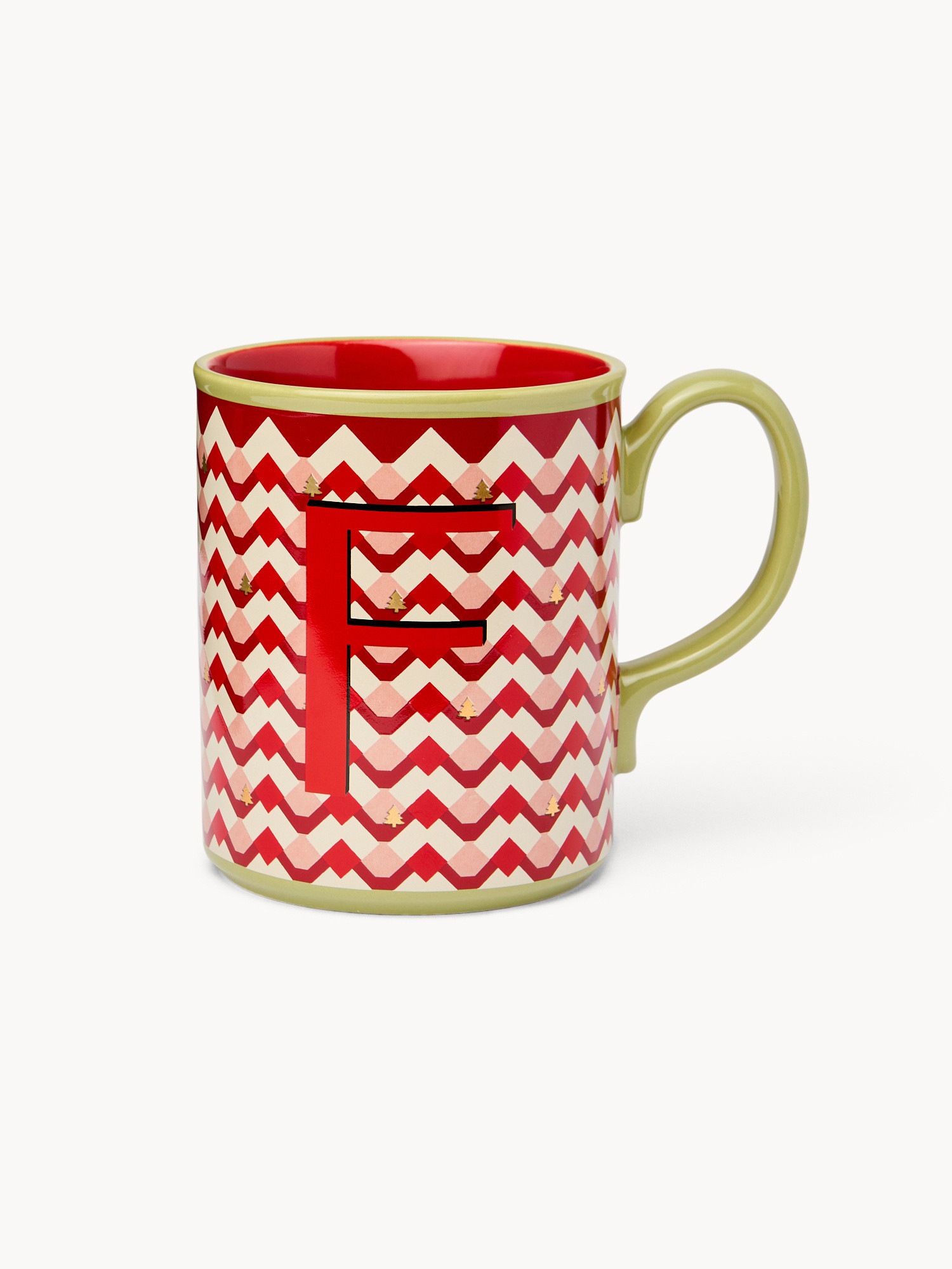 Ceramic mug letter F, Red, large image number 0