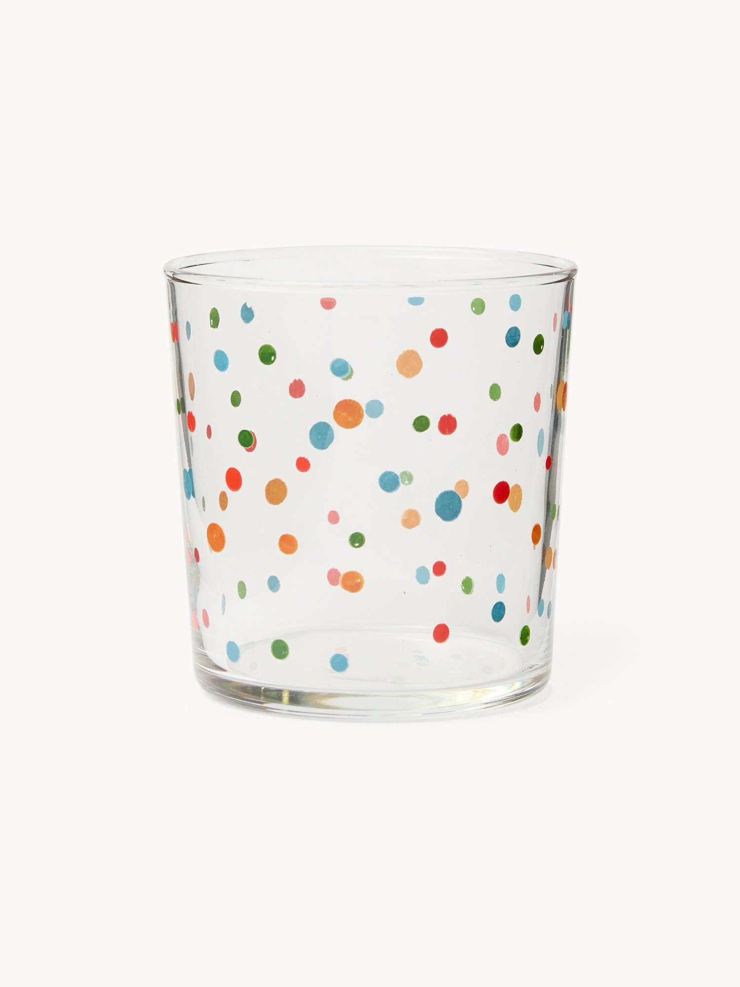 Bicchiere in vetro a pois - Prezzo di lancio, Trasparente, large image number 0