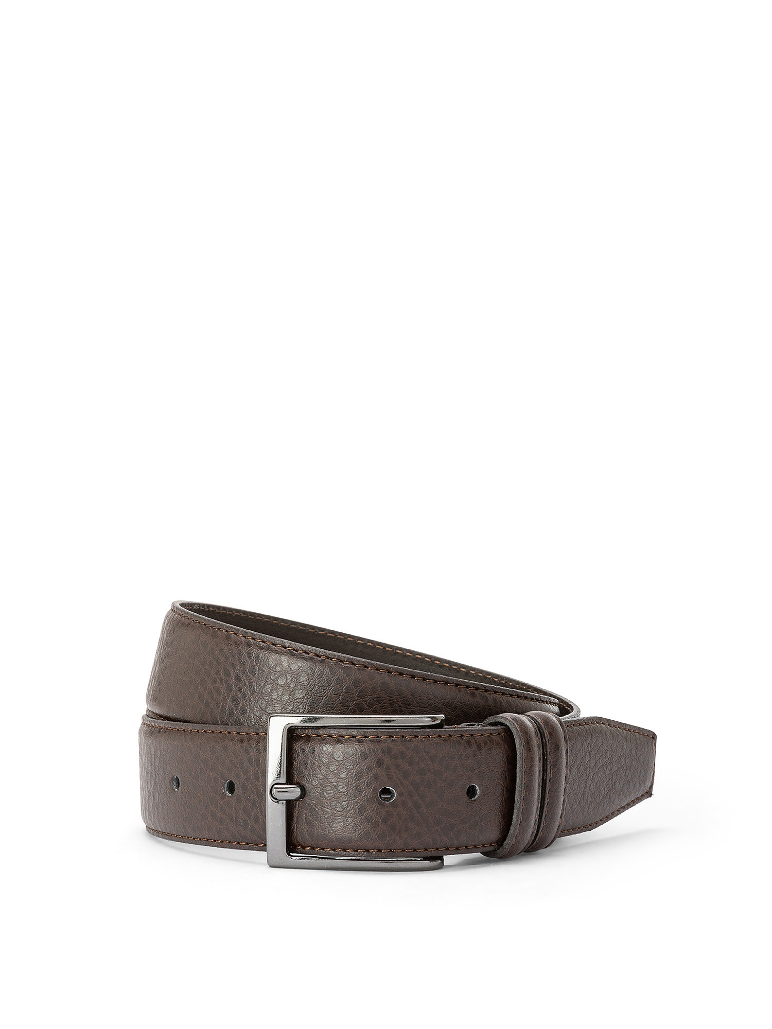 Luca D'Altieri - Leather belt, Dark Brown, large image number 0