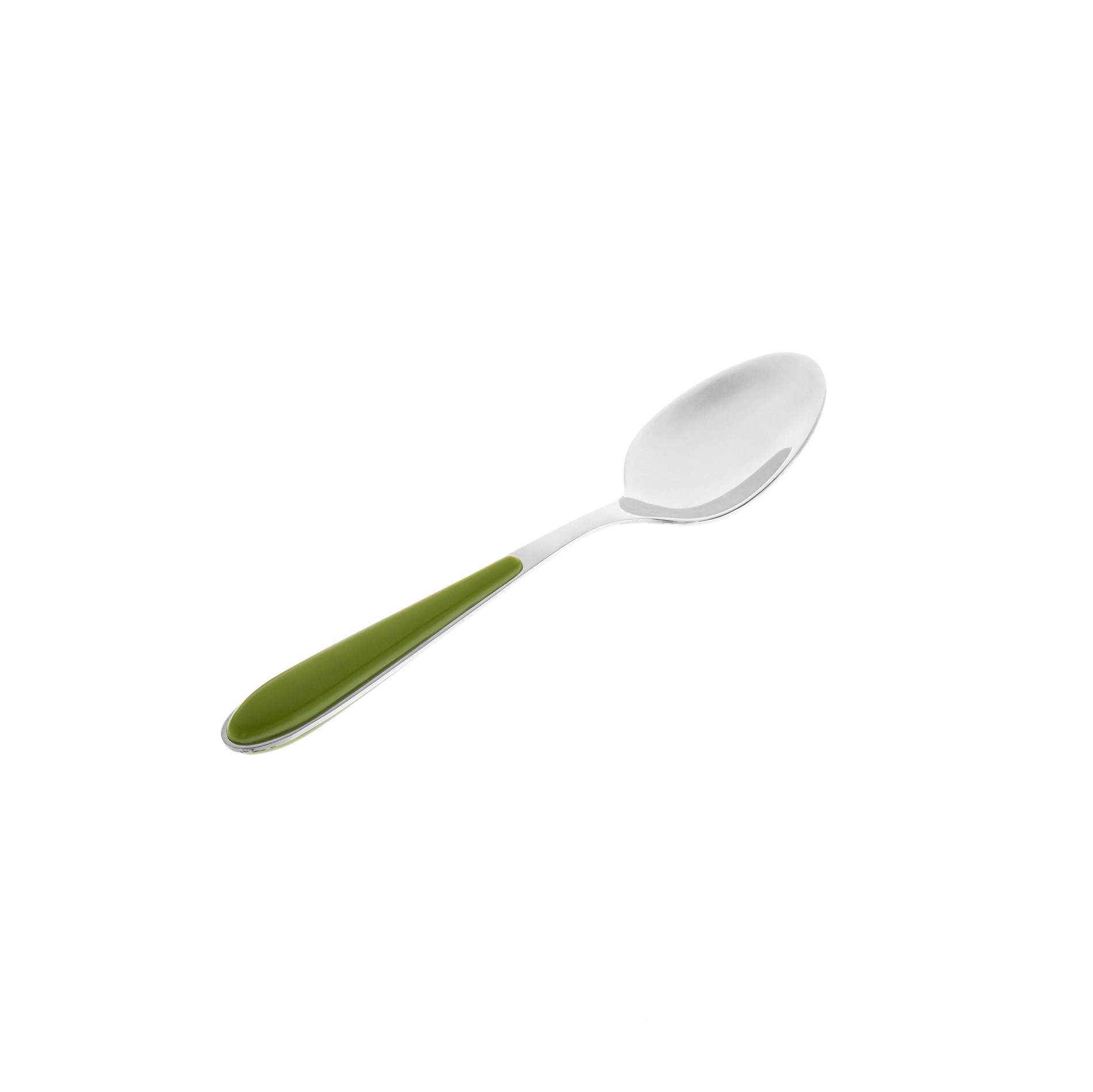 Stainless steel and plastic teaspoon, Green, large image number 0