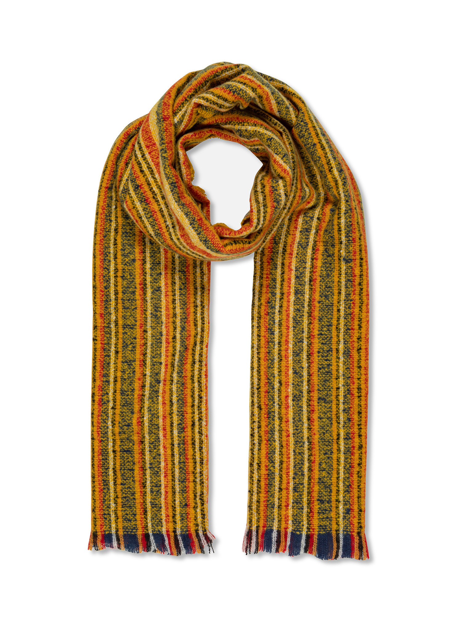 Luca D'Altieri - Striped scarf, Yellow, large image number 0
