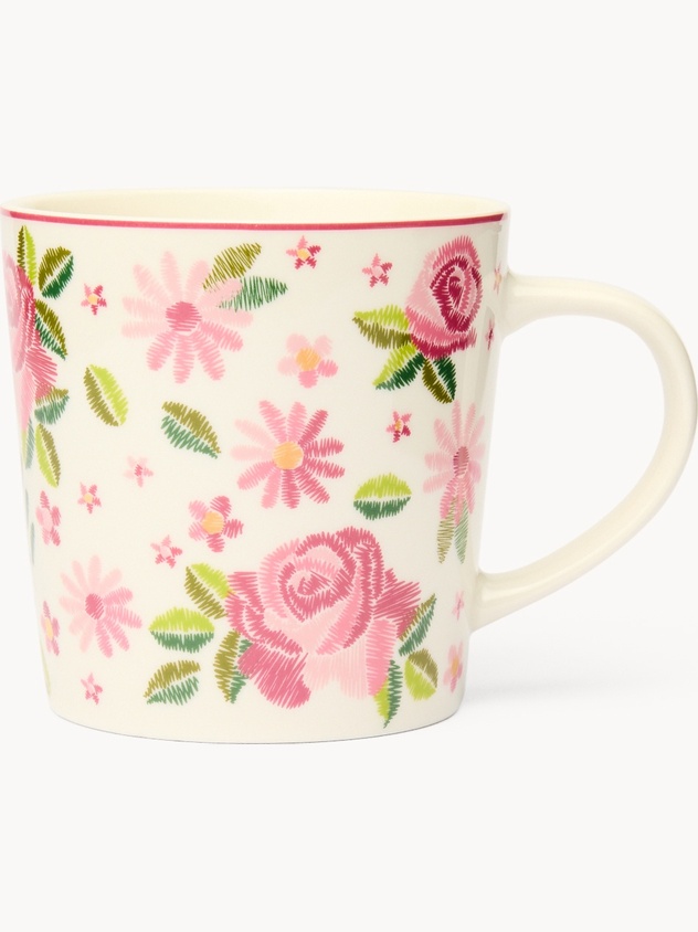 Mug in new bone china motivo rose - Prezzo di lancio