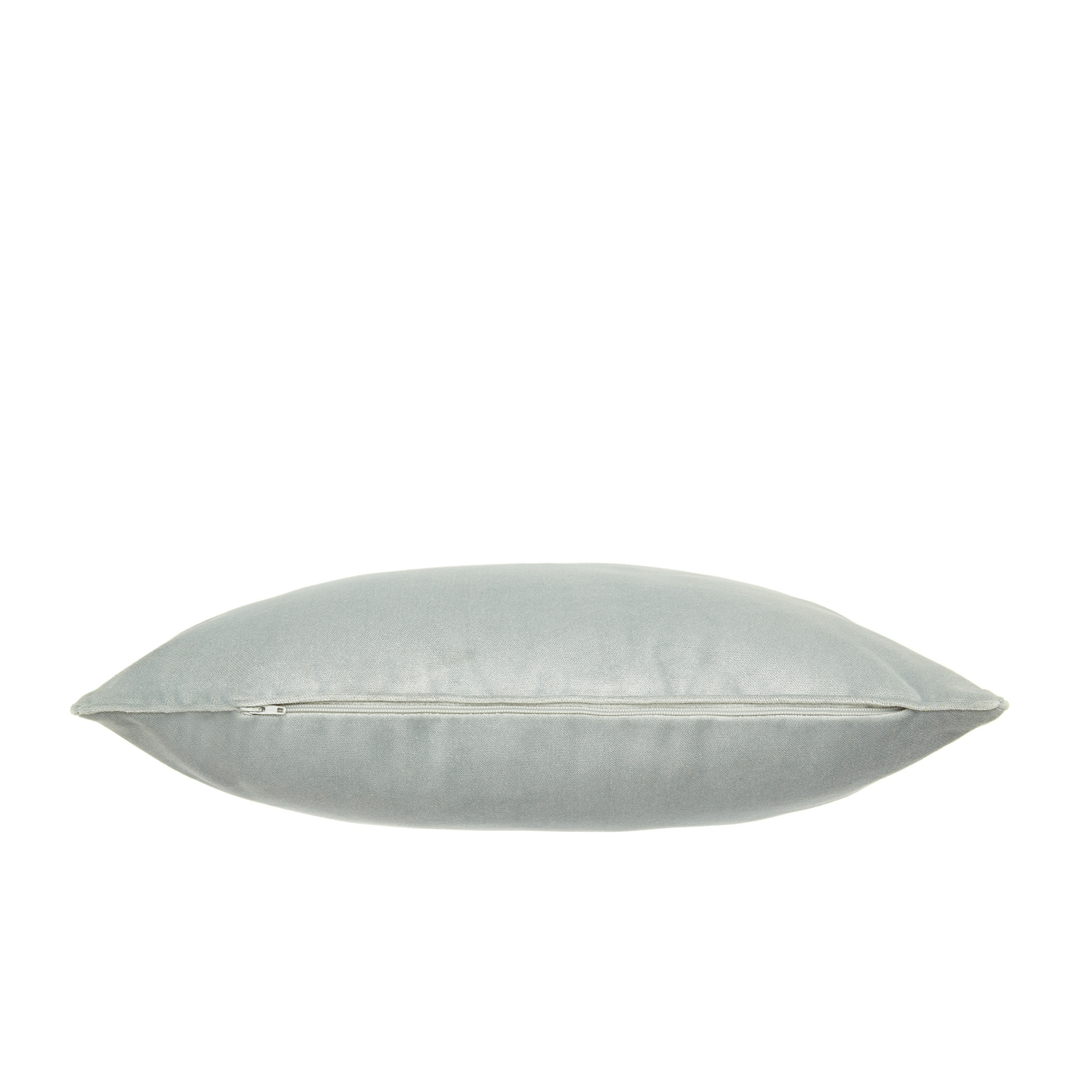 Solid color velvet cushion, Grey, large image number 1