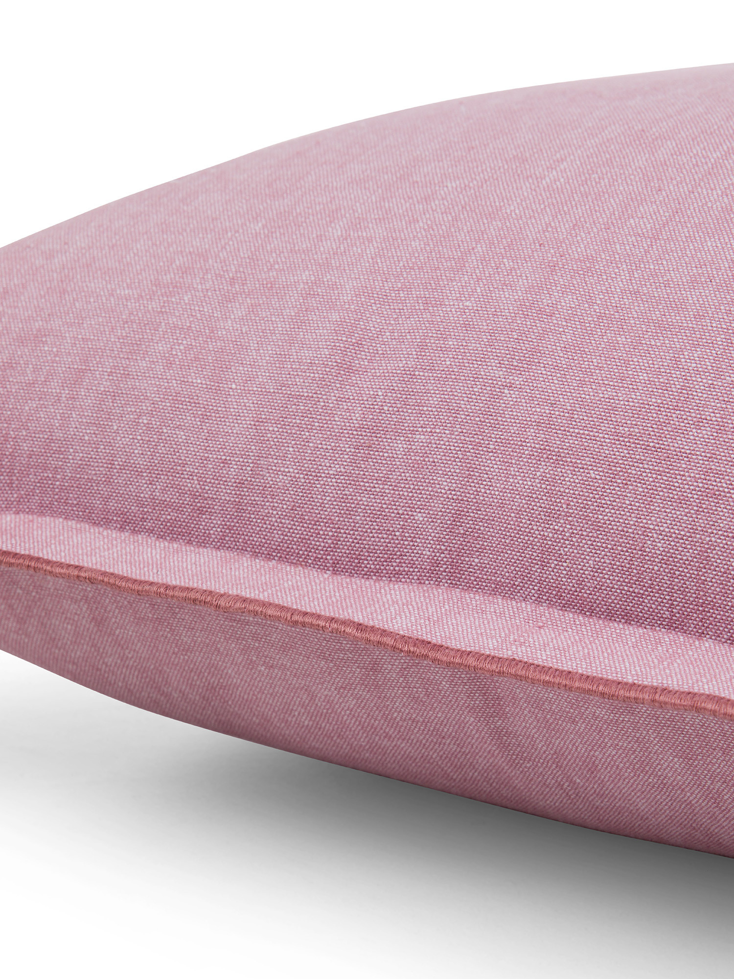 Chambray cotton cushion 45x45cm, Pink, large image number 2