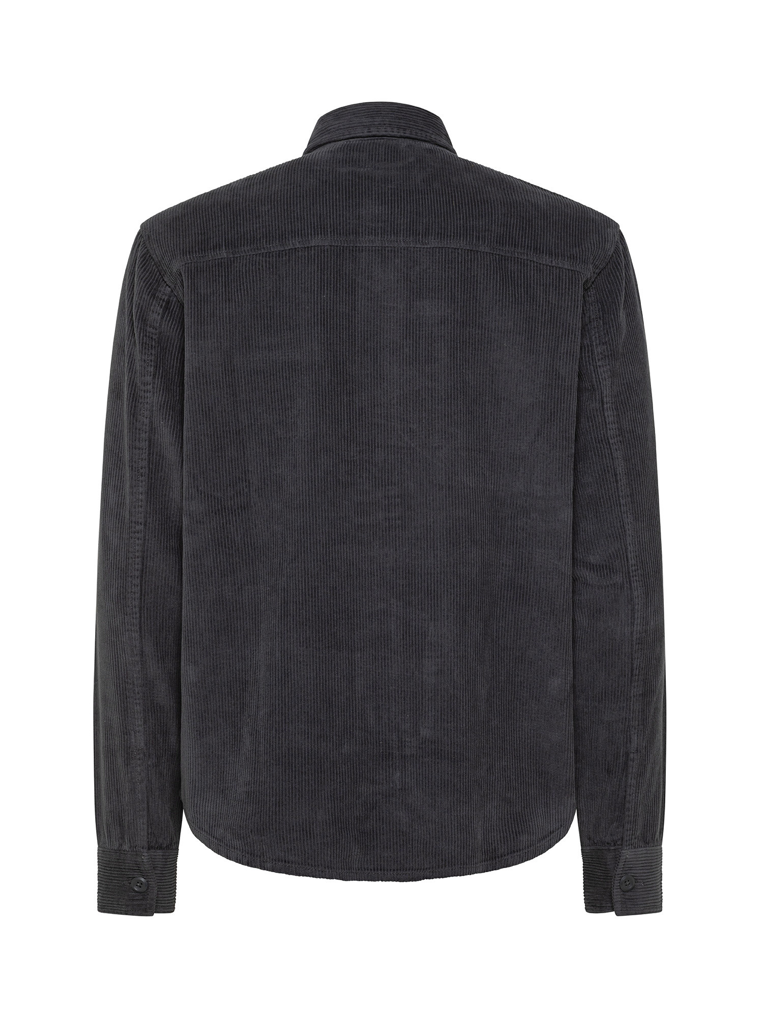 Oversized velvet shirt, Dark Grey, large image number 1