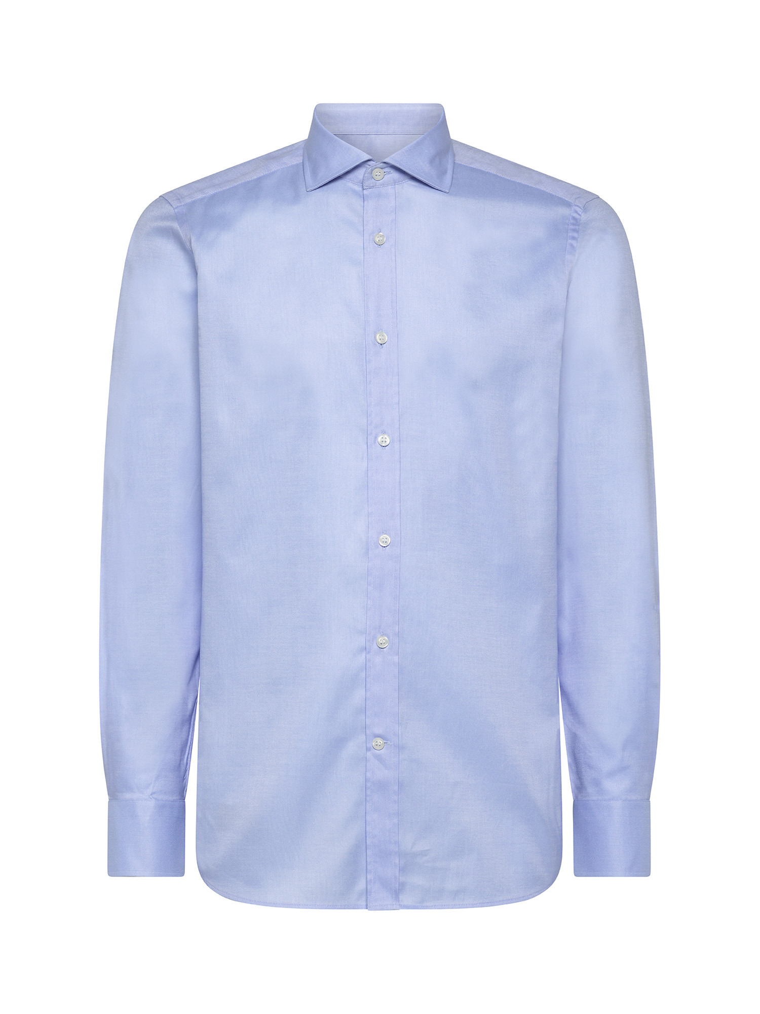 Camicia slim fit in puro cotone, Azzurro chiaro, large image number 2
