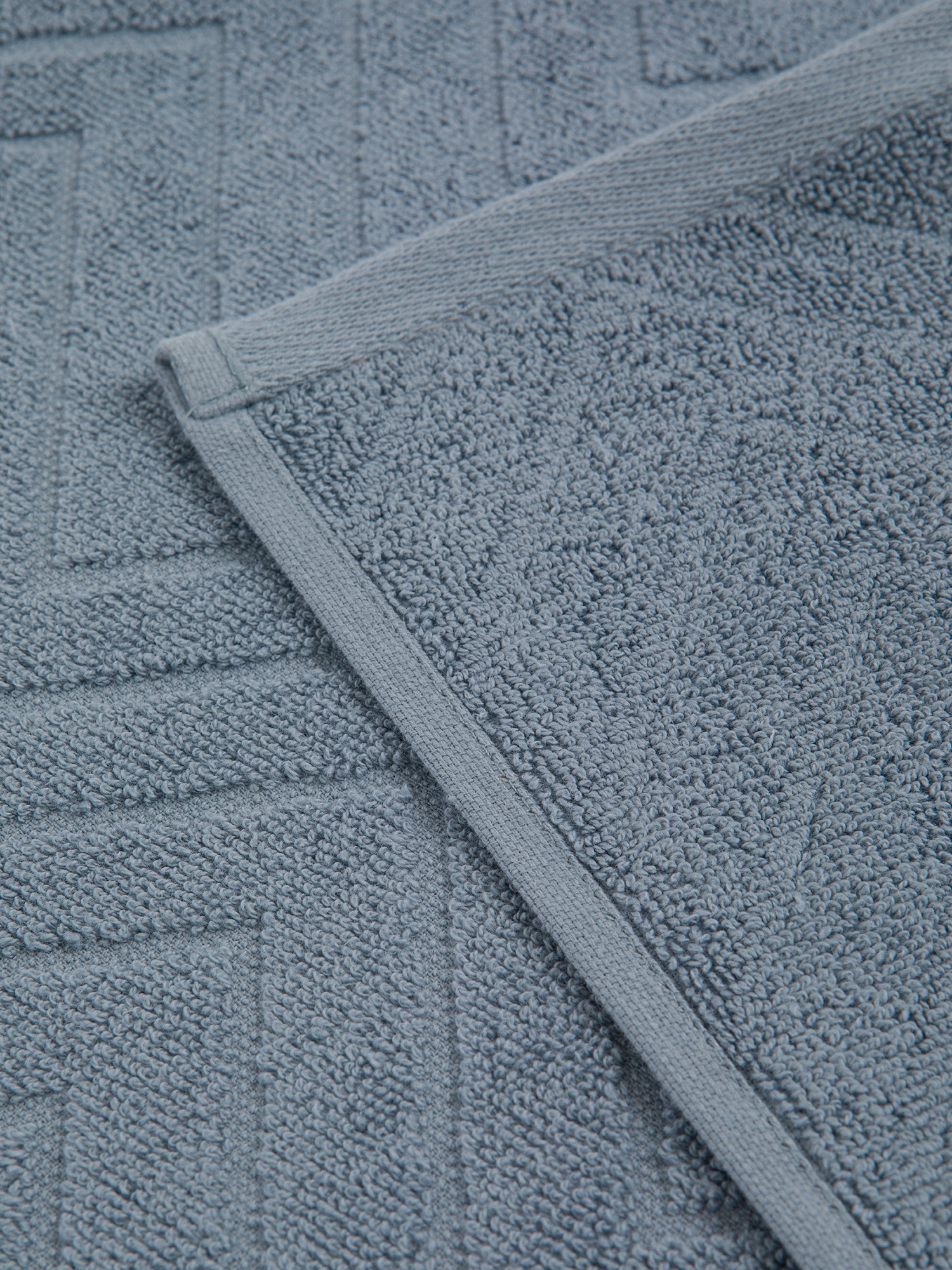 Asciugamano in spugna di cotone con disegno Jacquard, Azzurro, large image number 2