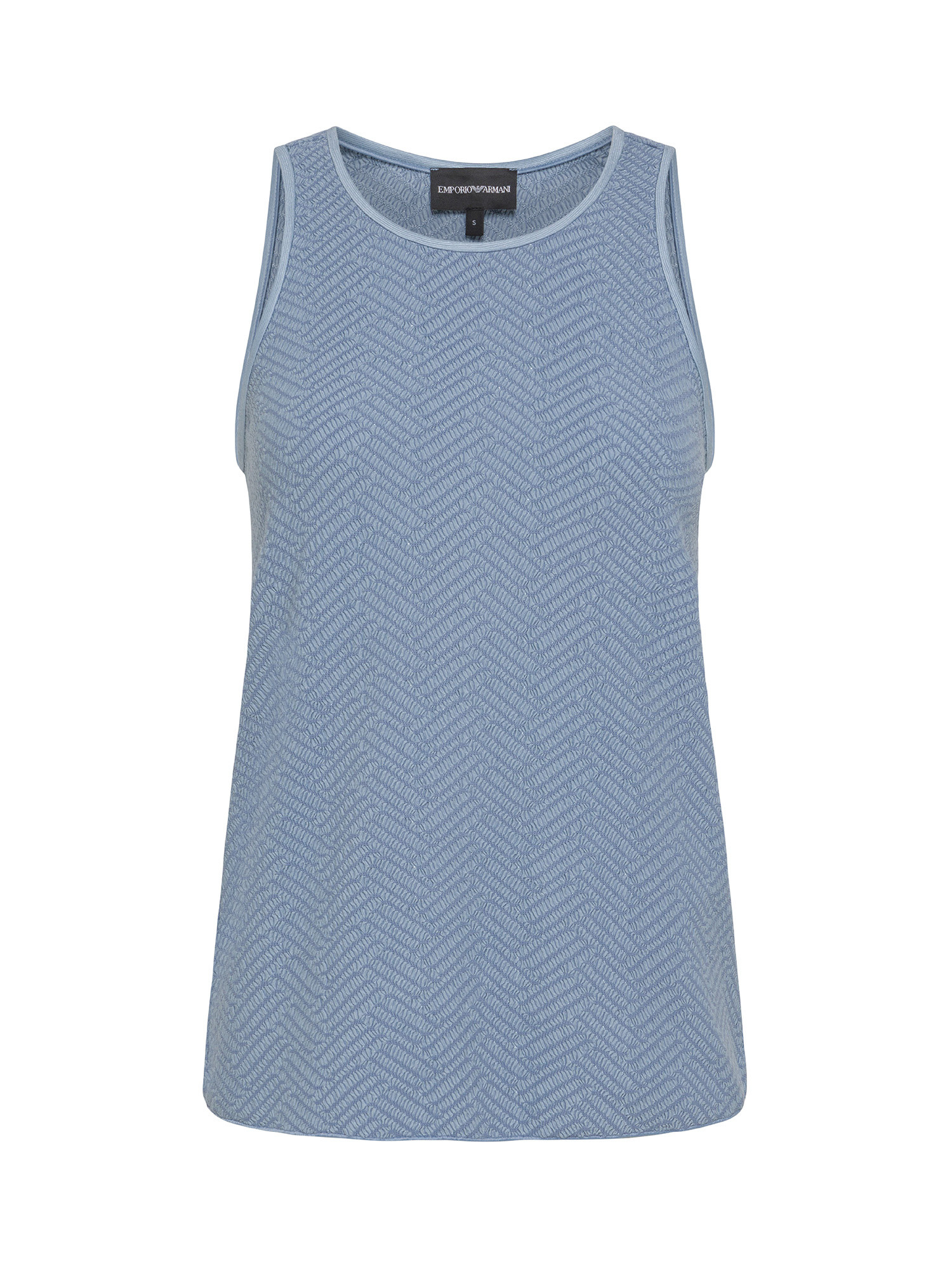 Emporio Armani - Vest with pattern, Light Blue, large image number 0