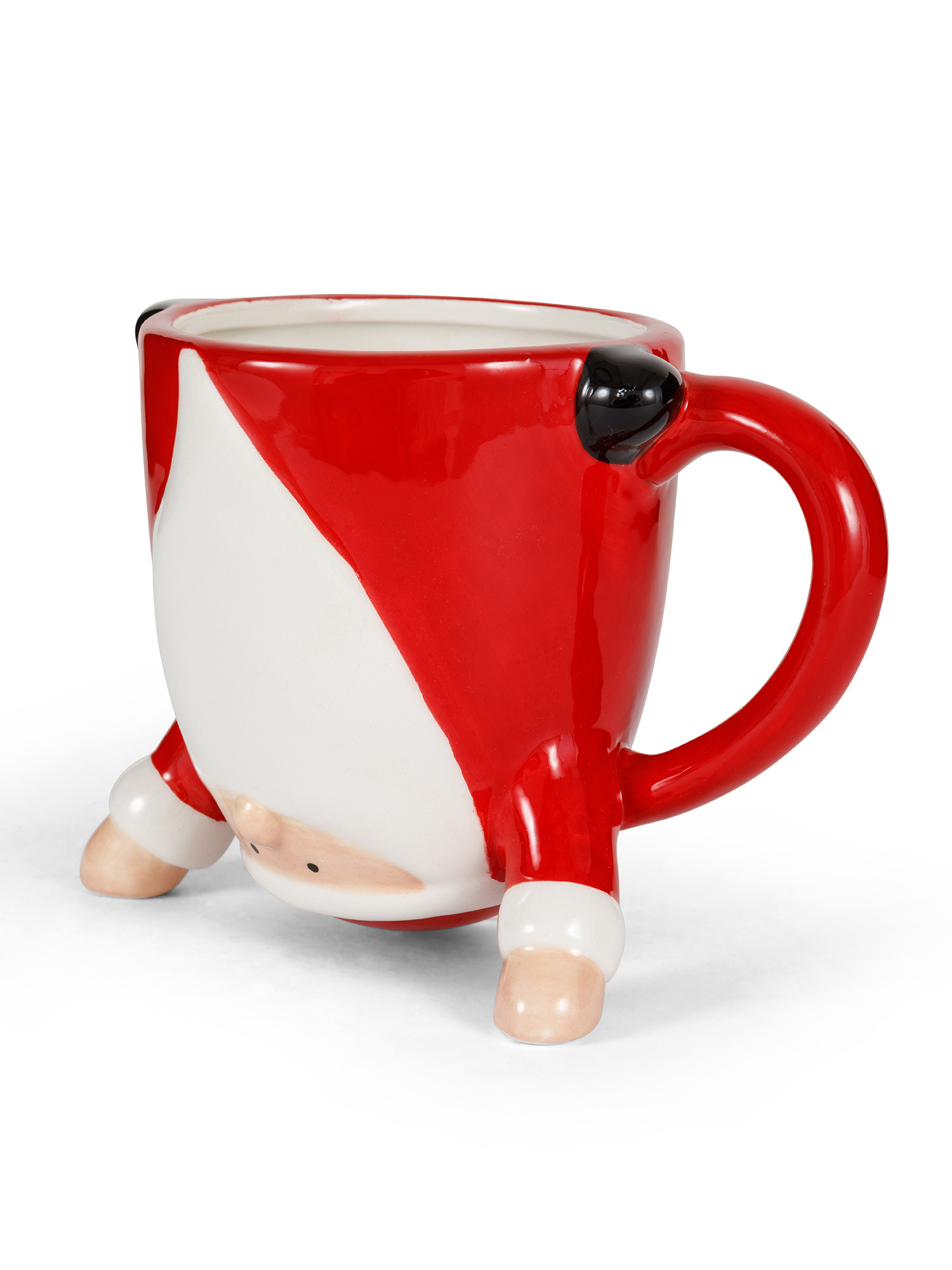 Ceramic mug with gnome motif, Red, large image number 1