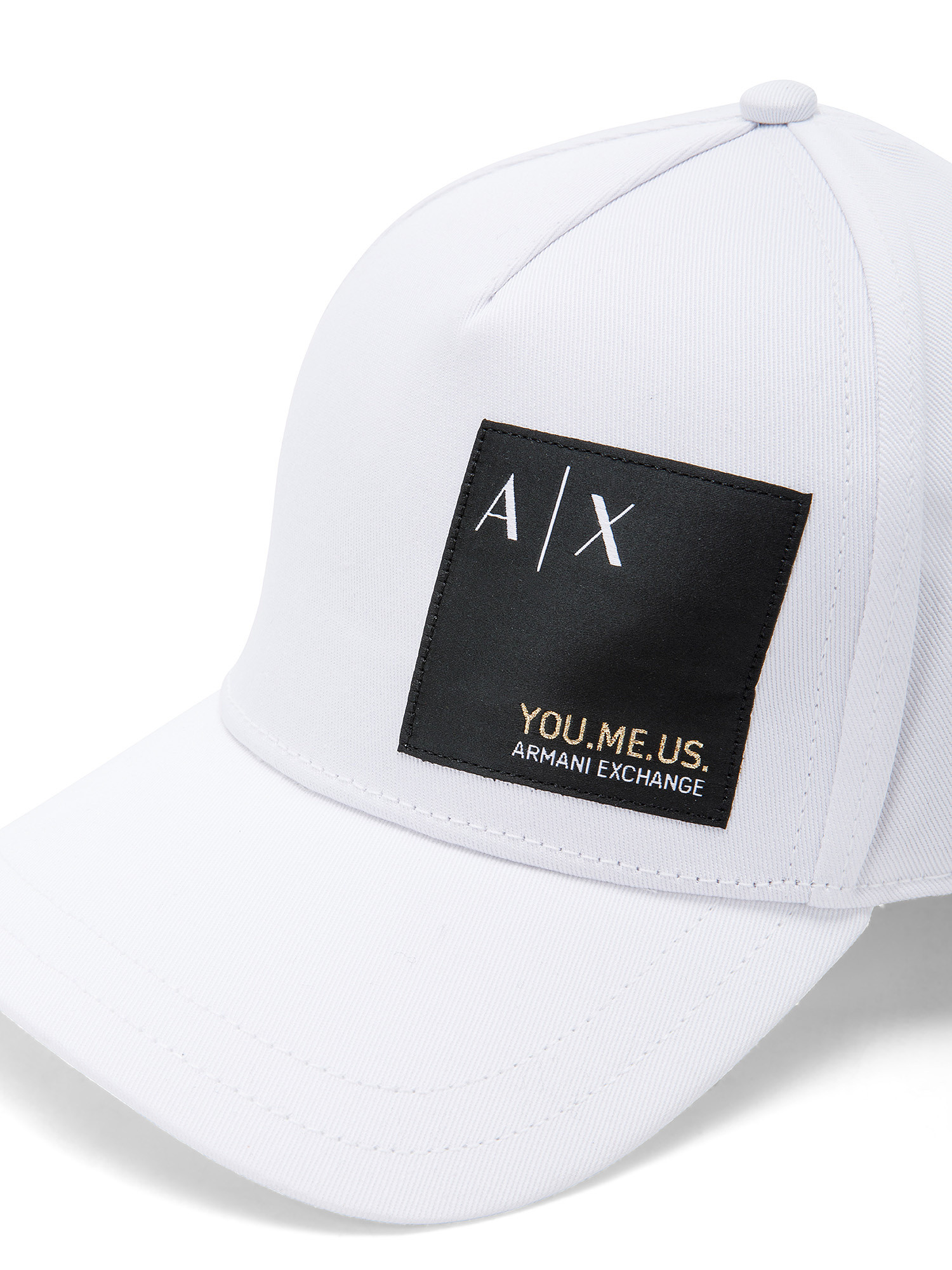Armani Exchange - Organic cotton cap with visor, White, large image number 1