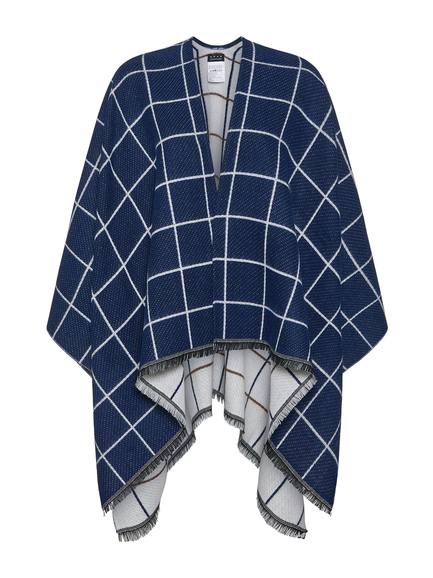 Koan - Checked cape, Blue, large image number 0