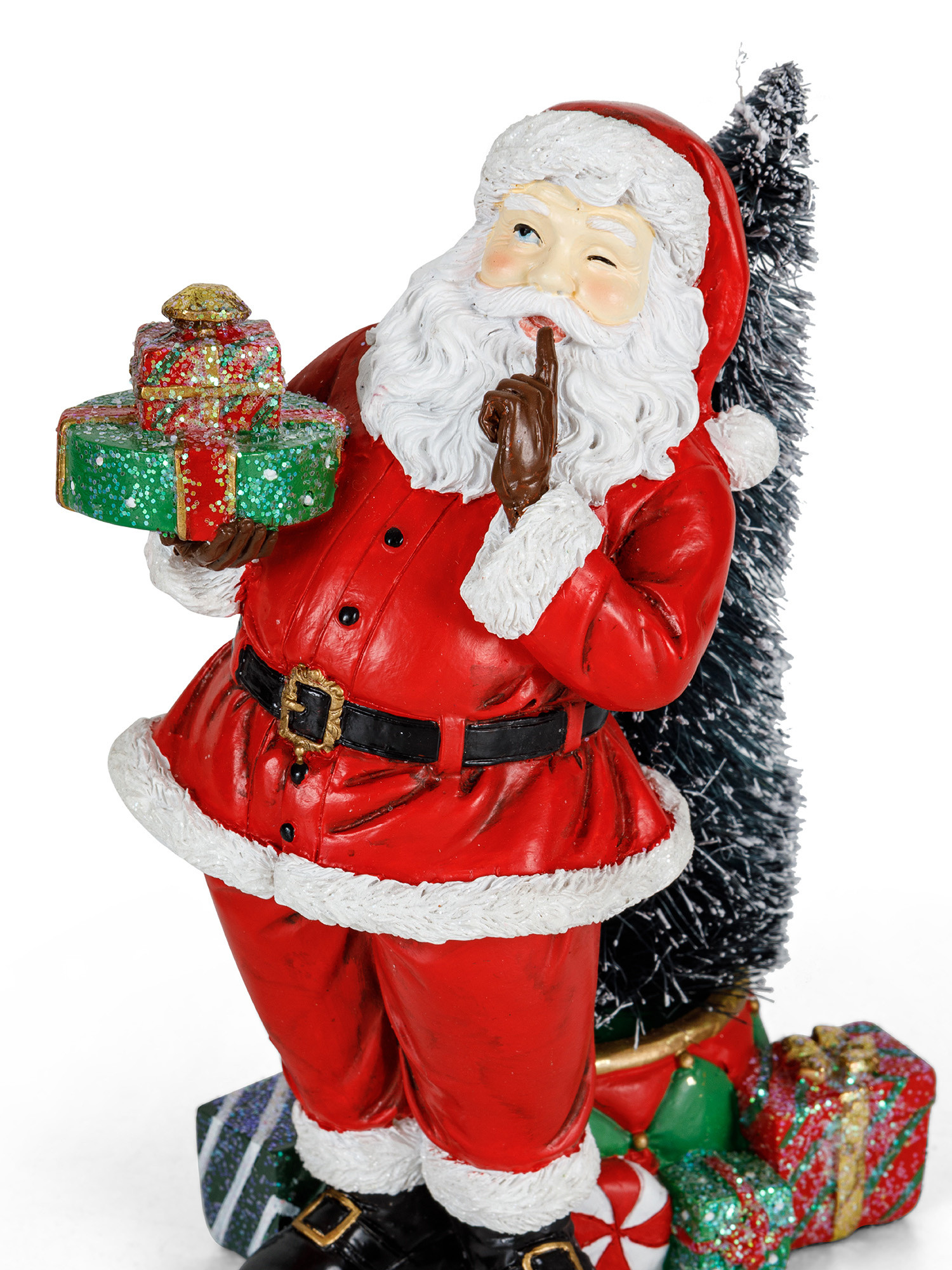 Babbo Natale decorativo in resina, Rosso, large image number 1