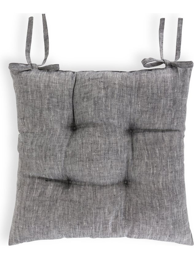 Solid color washed linen chair cushion