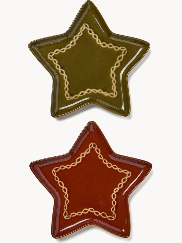 Small ceramic plate in the shape of a star