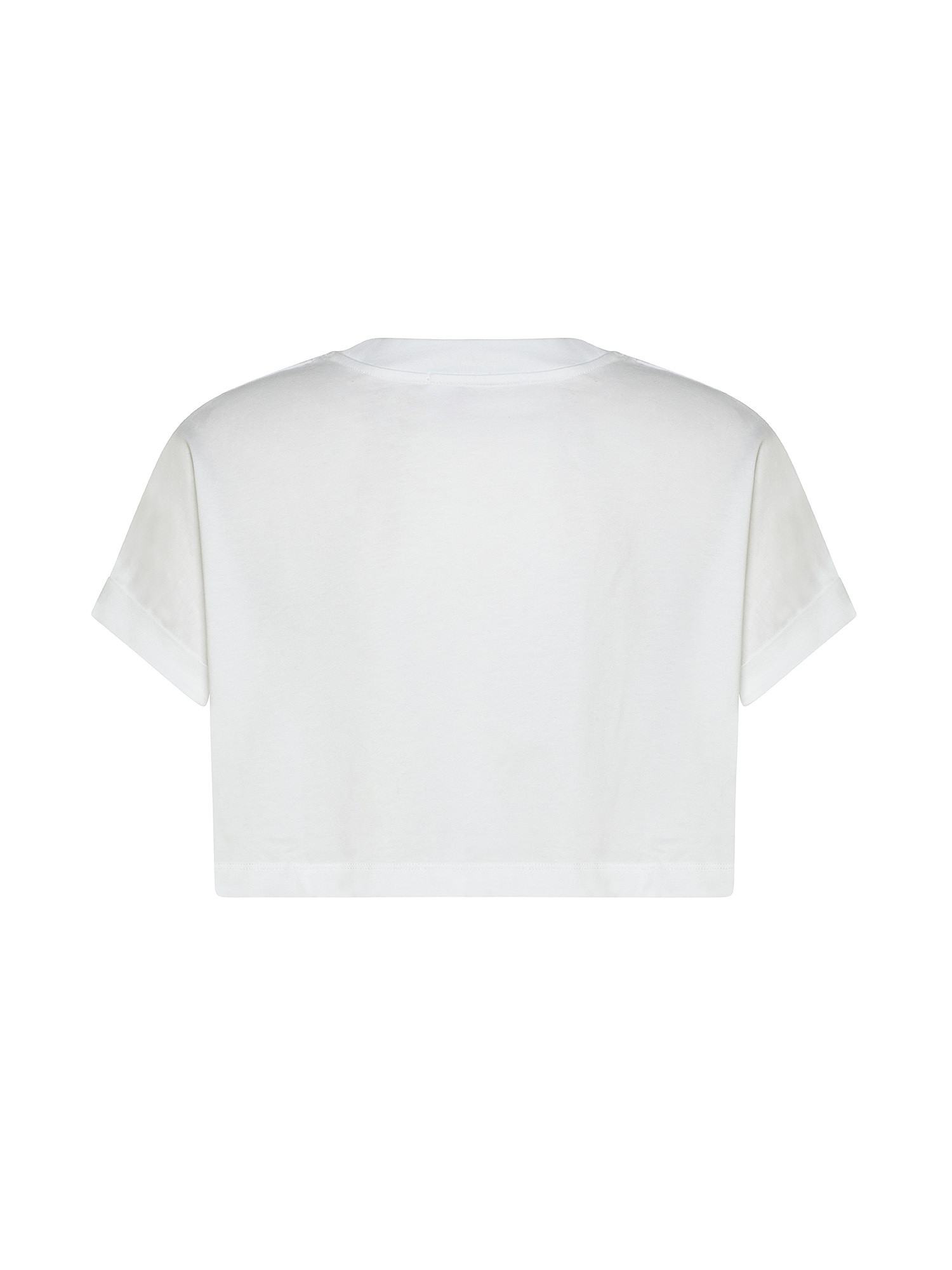 Crop-top with logo, White, large image number 1