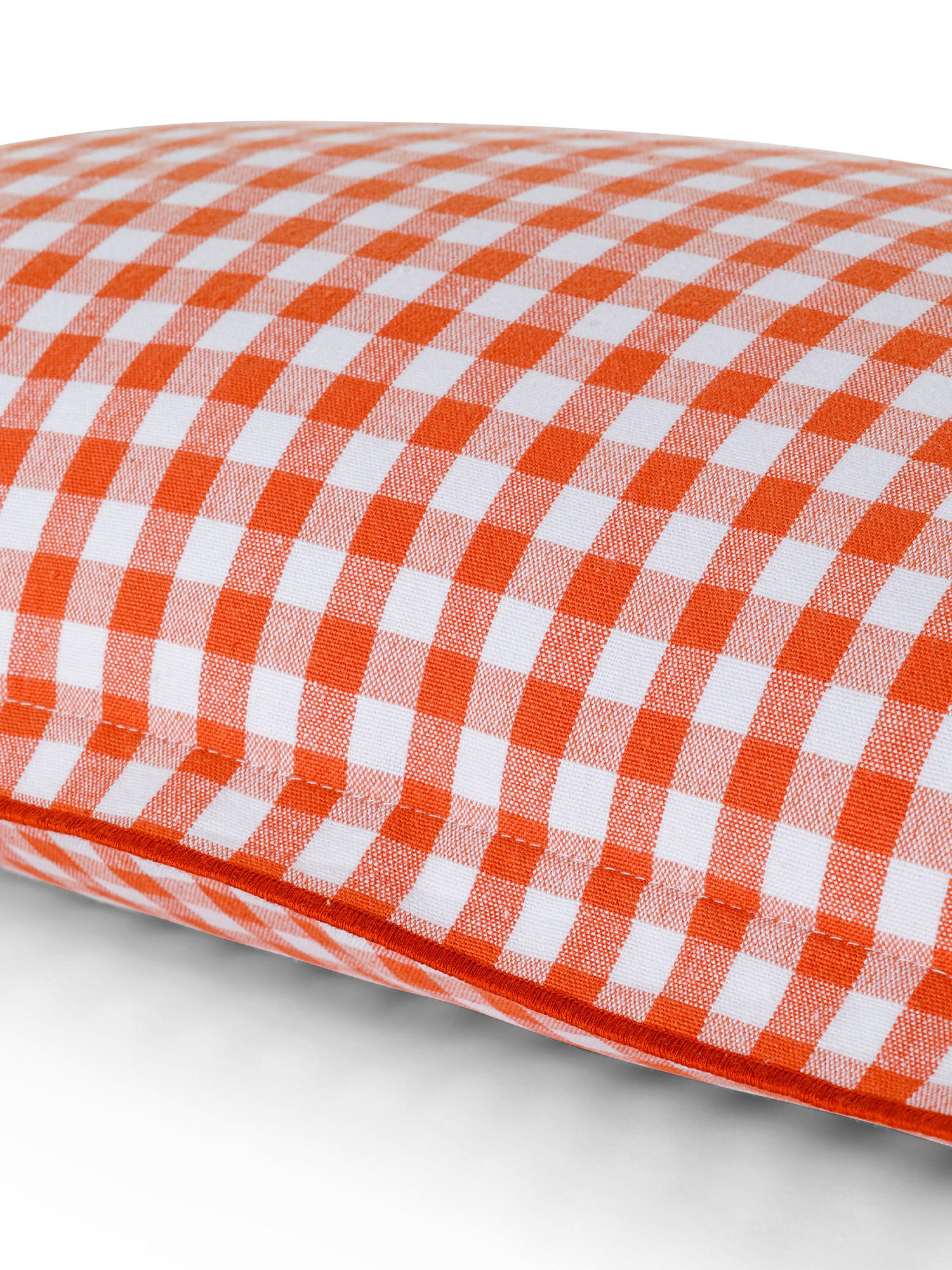 Washed cotton cushion with checks 35x50cm, Red, large image number 2