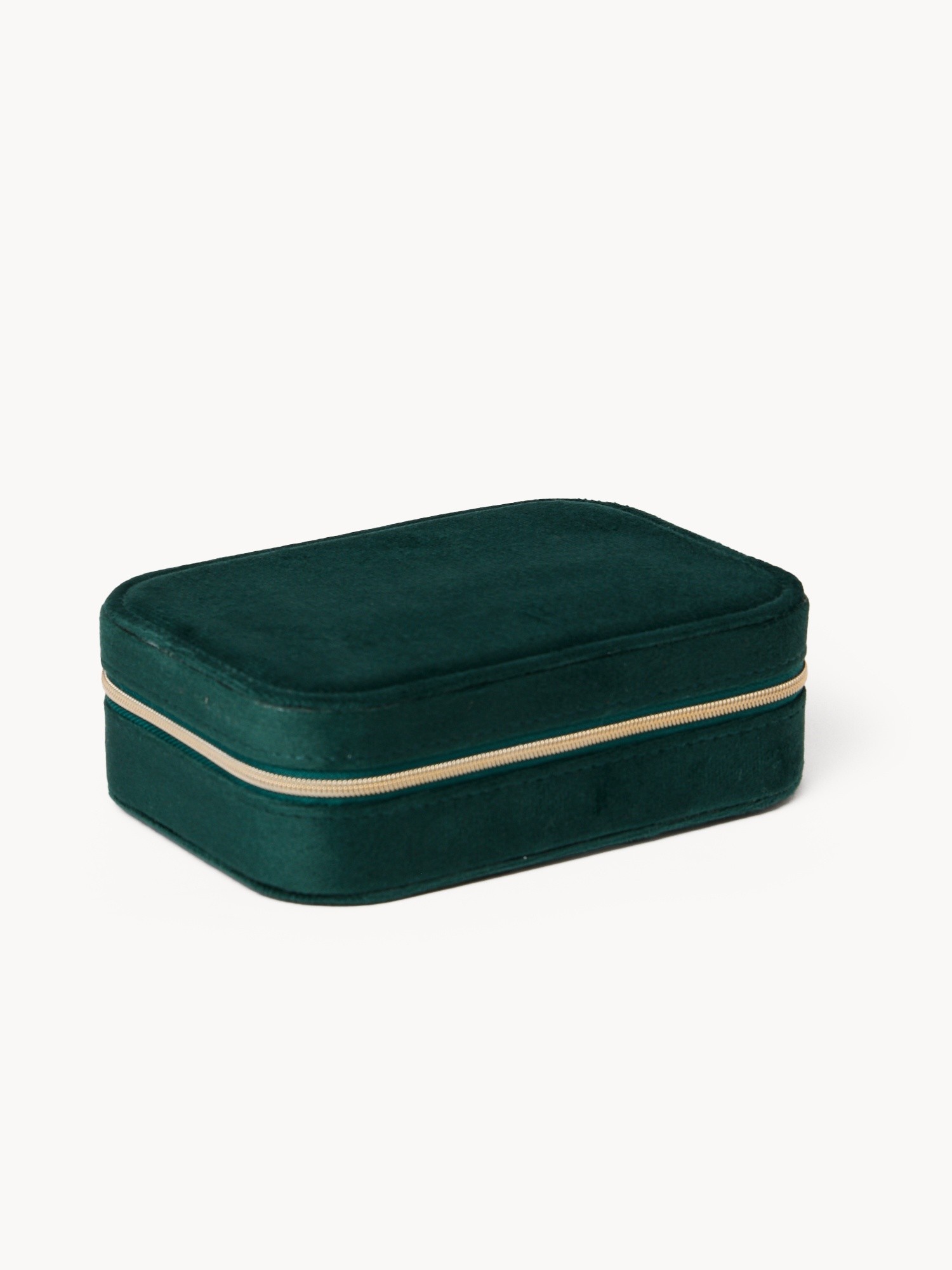 Velvet travel jewelry case, Green, large image number 0