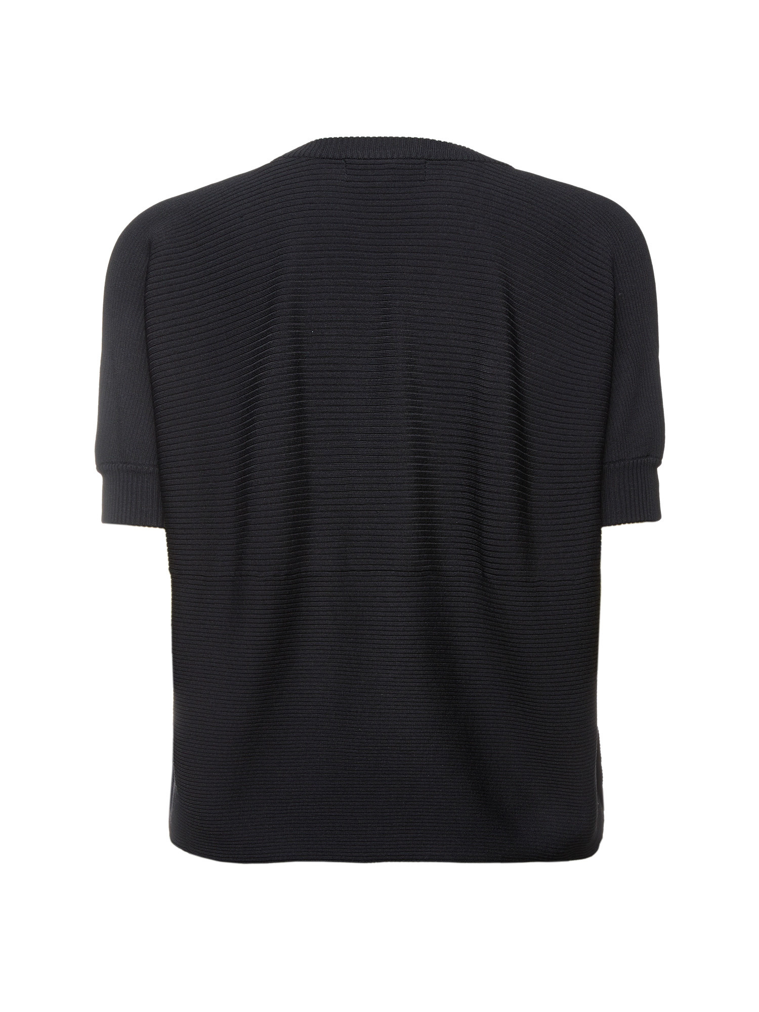 Armani Exchange - Ribbed sweater with logo, Black, large image number 1