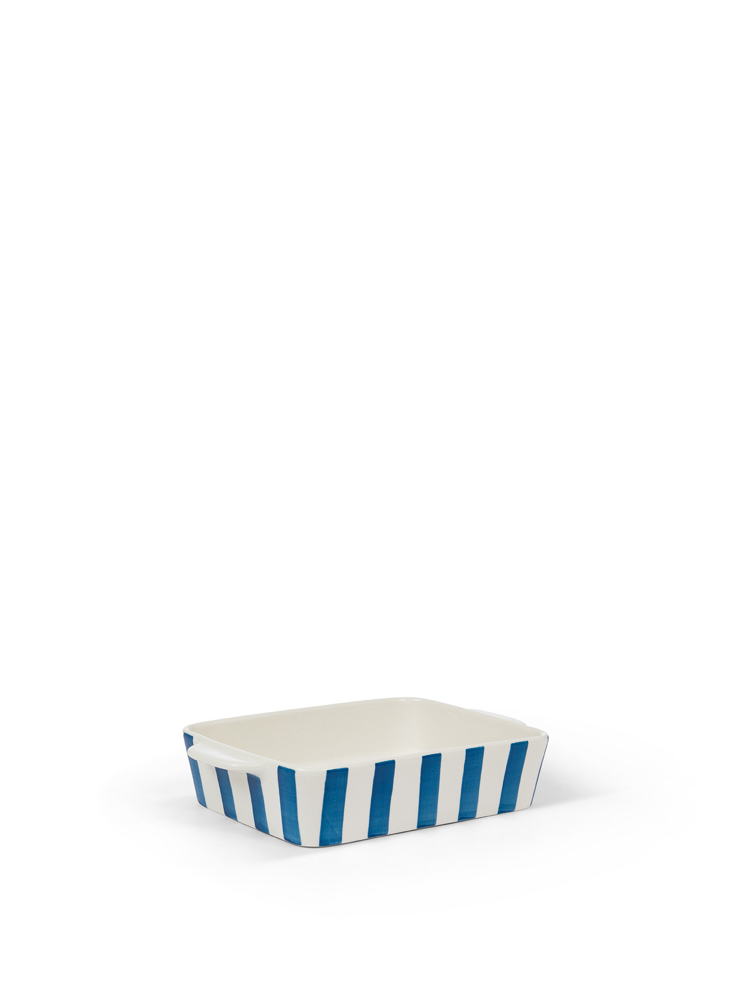 Stoneware baking dish, White / Blue, large image number 0