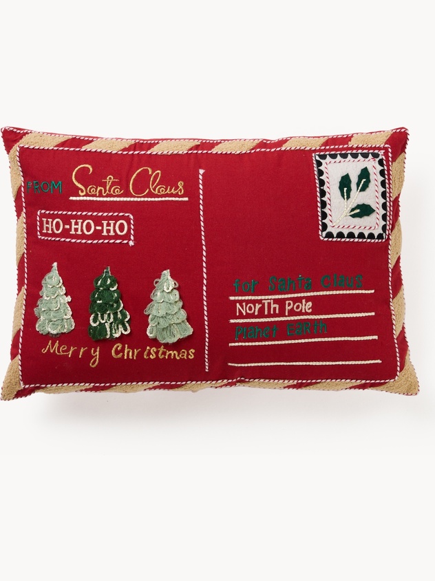 Cushion with Christmas letter design 35x50cm