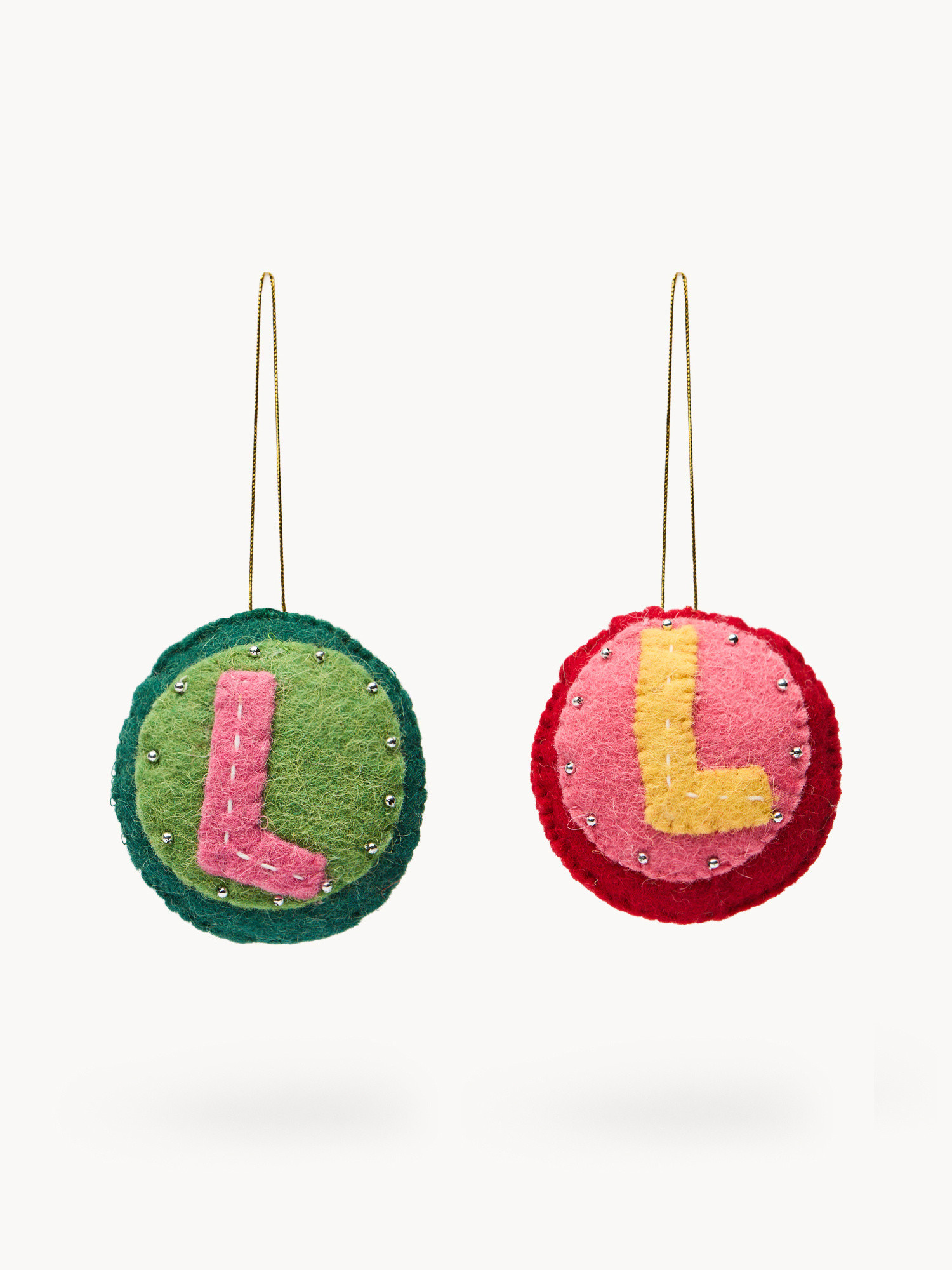 Pallina in feltro lettera L, Multicolor, large image number 0