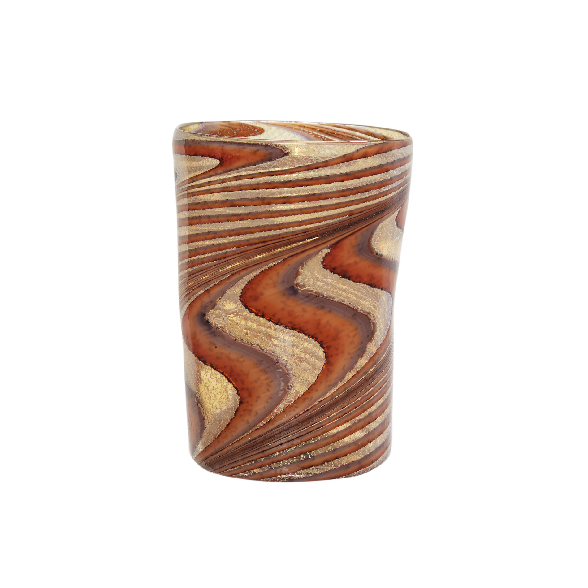 Bicchiere vetro di Murano decoro a spirale, Multicolor, large image number 0