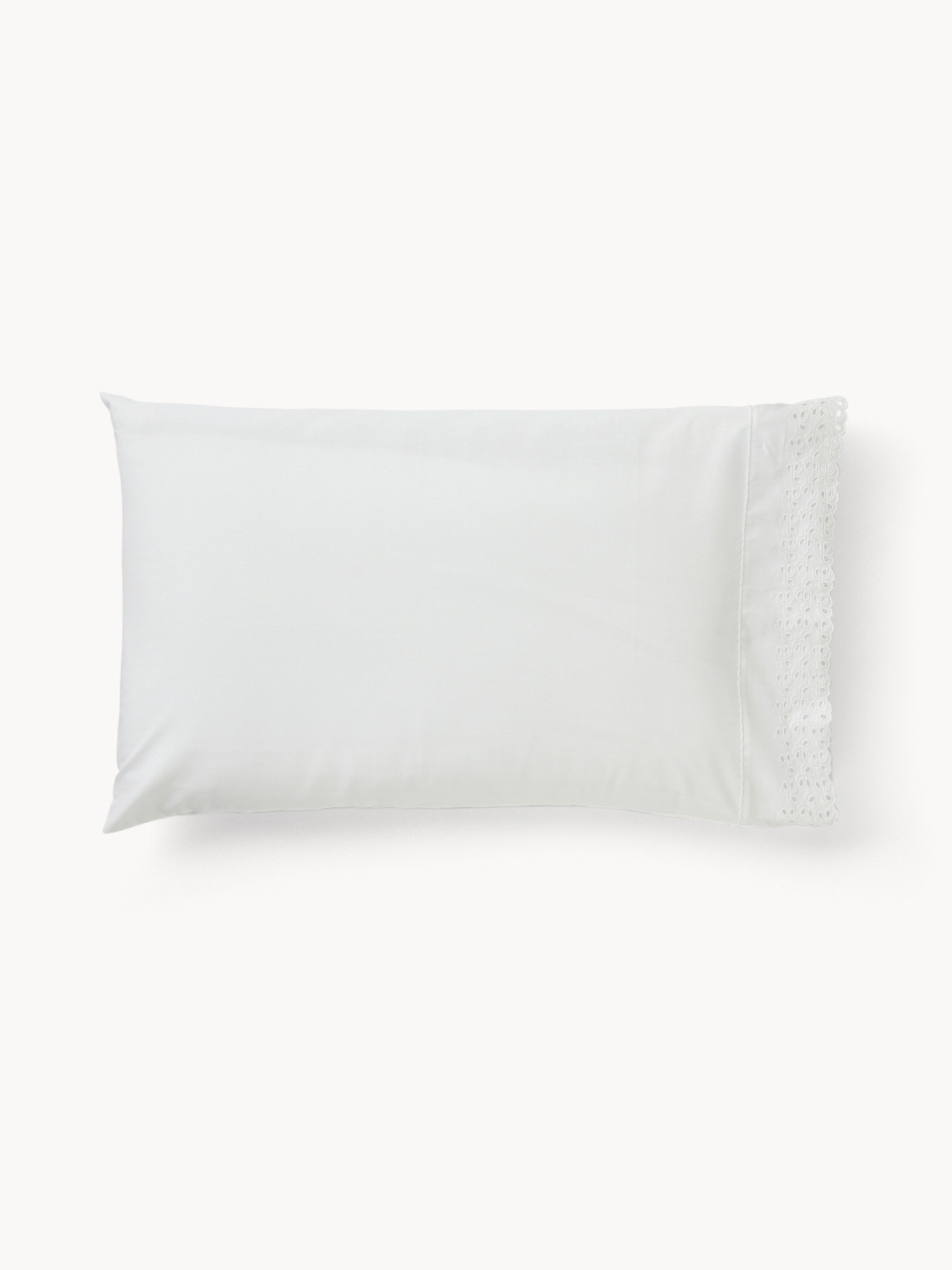 Parure lenzuolo in cotone percalle con ricamo - Prezzo di lancio, Bianco, large image number 2