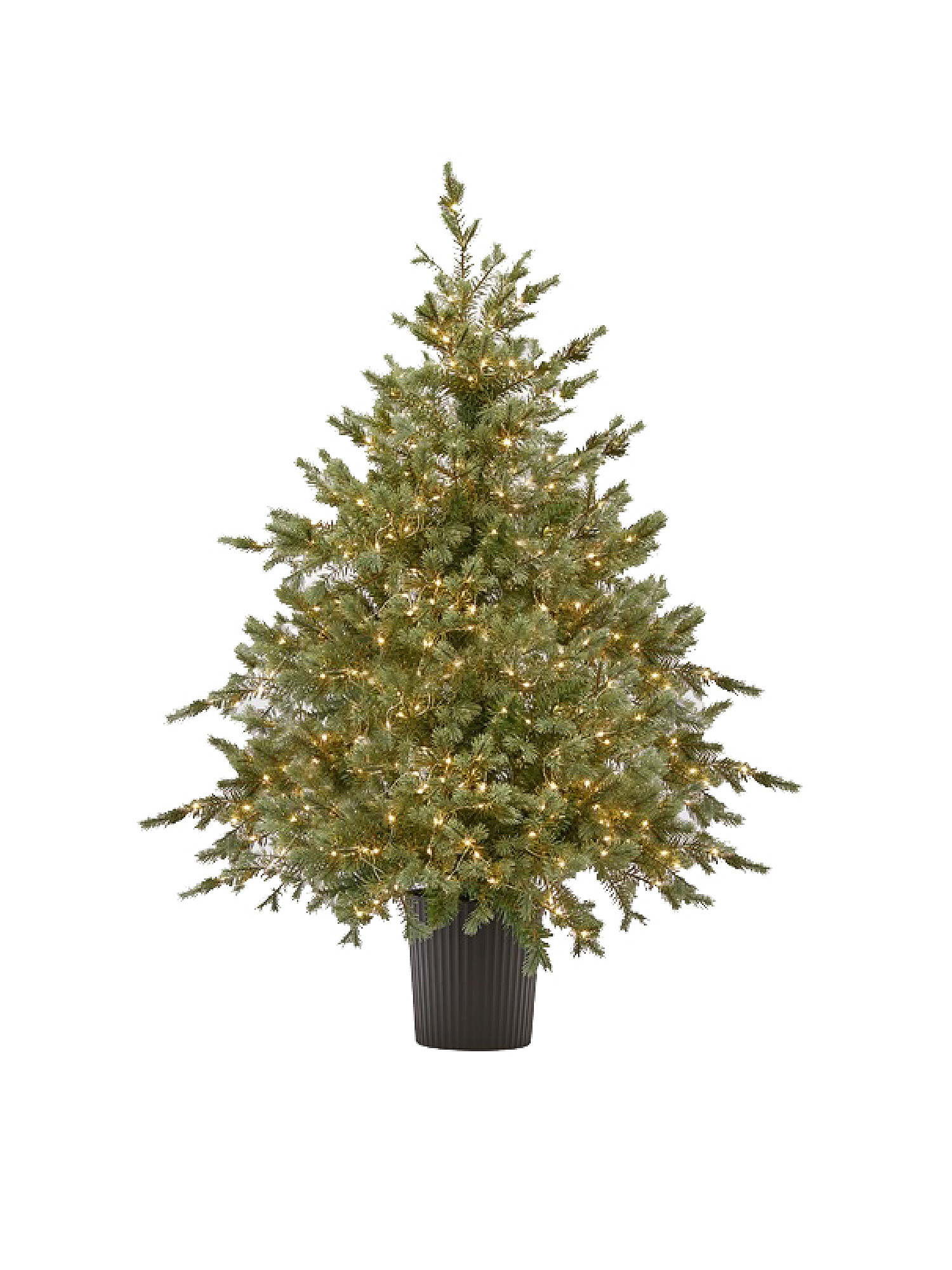 Albero di Natale Argen H90 cm e 85 led con vaso, Verde, large image number 0