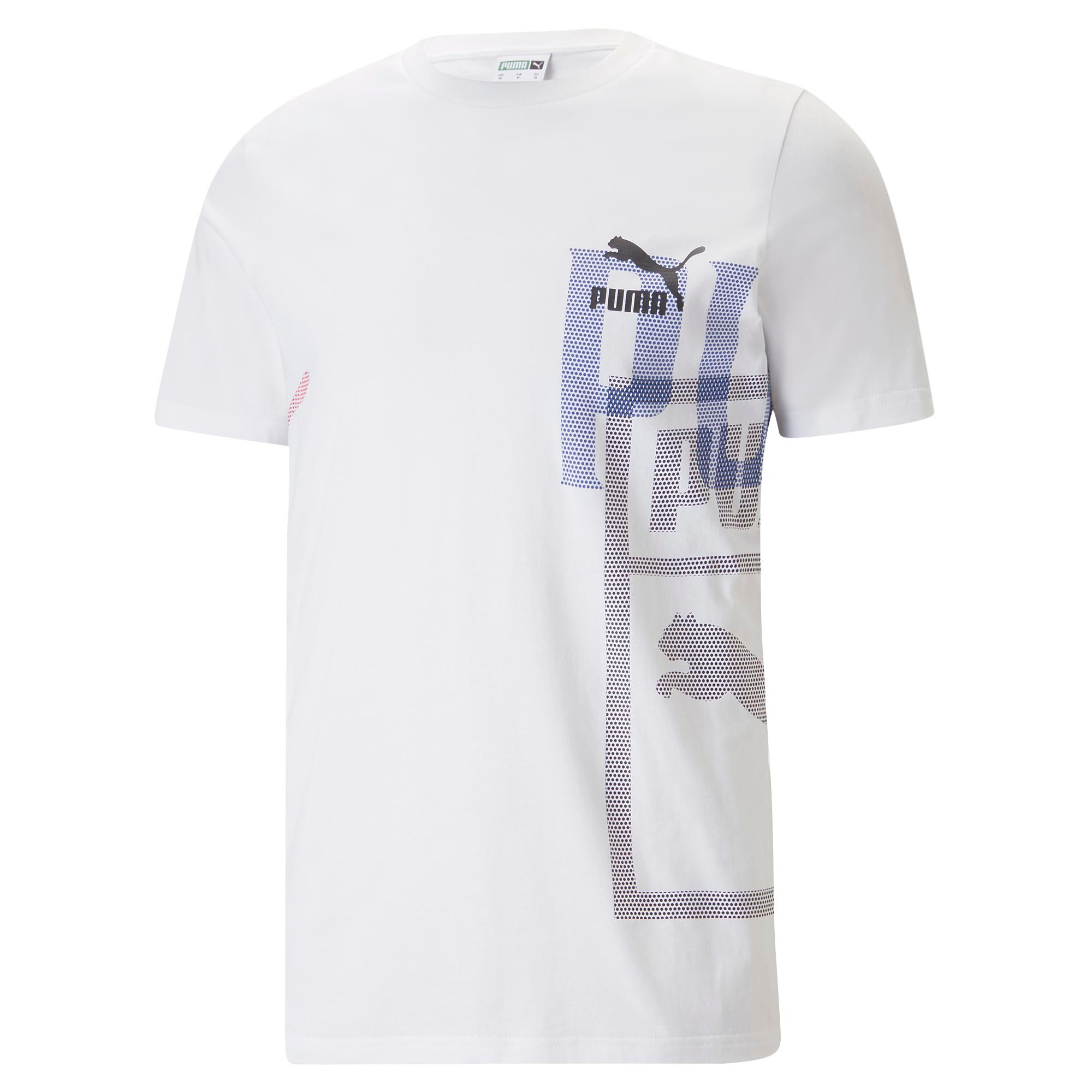 Puma - T-shirt in cotone con logo, Bianco, large image number 0