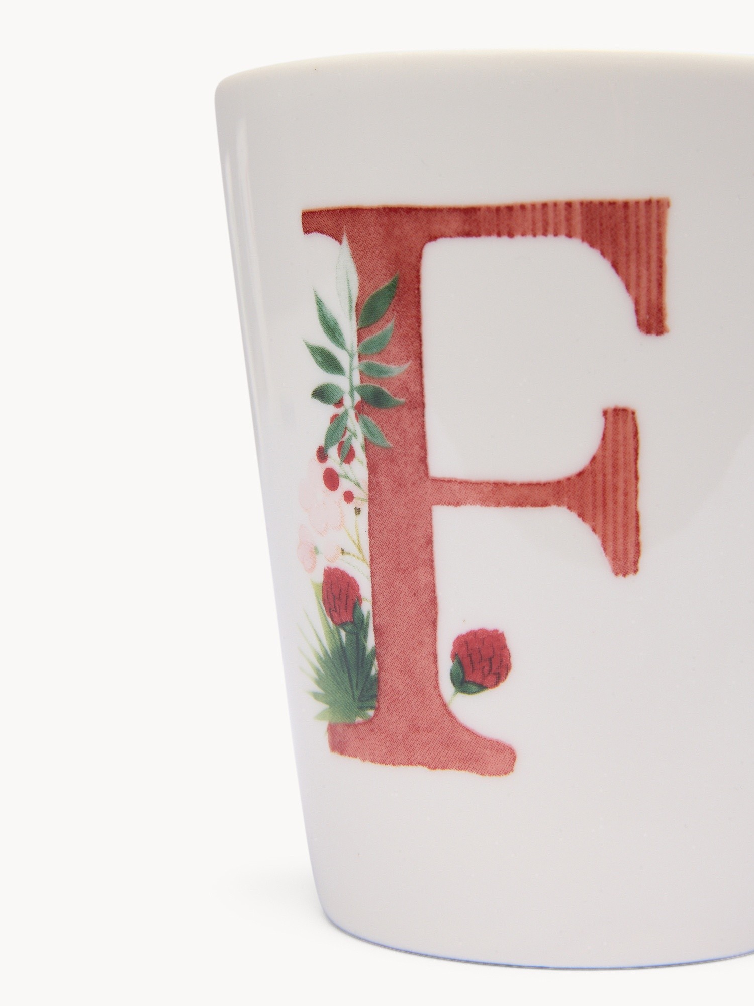Mug in new bone china lettera F, Bianco 1, large image number 1
