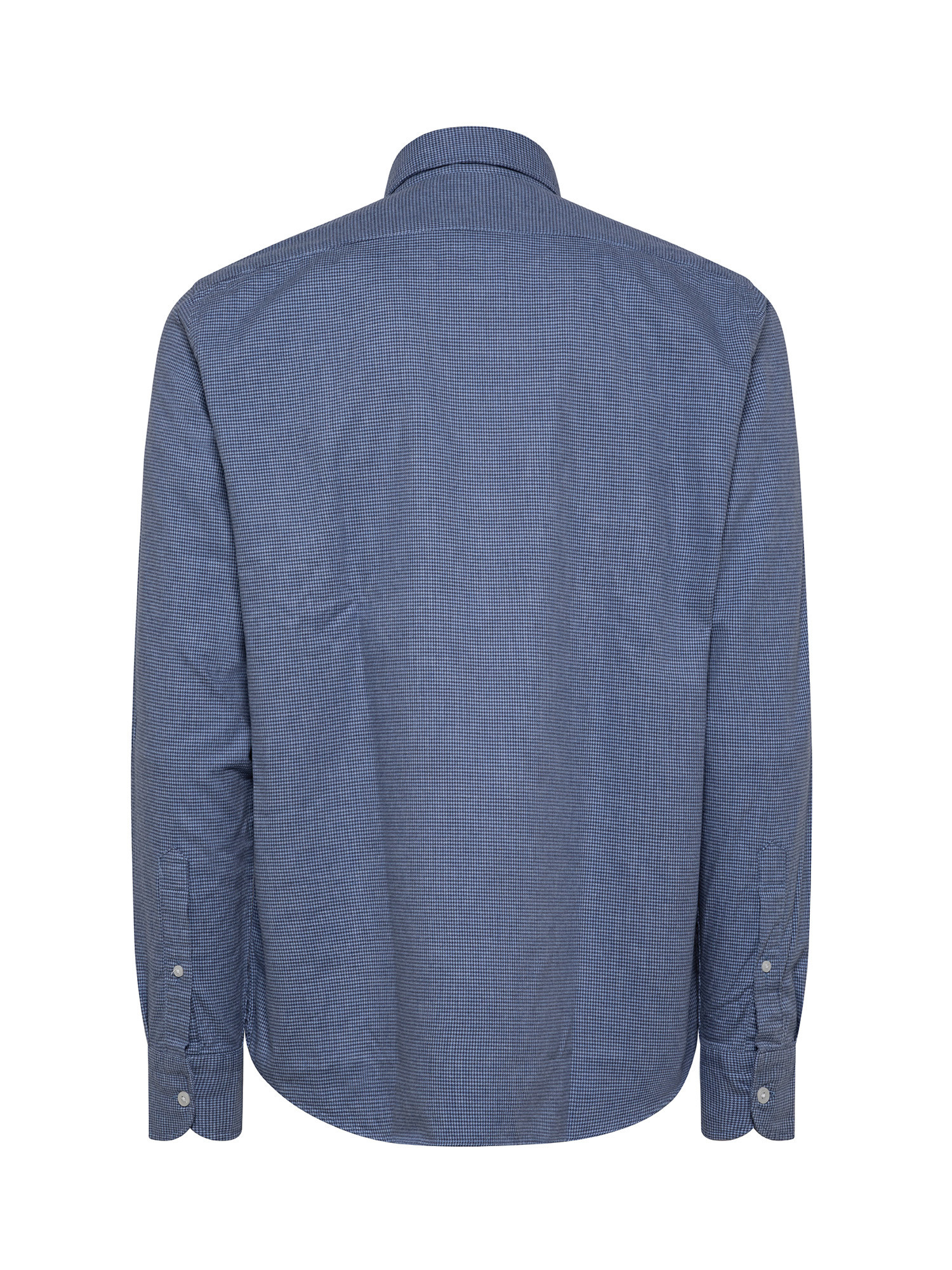 Camicia tailor fit in morbida flanella di cotone organico, Azzurro, large image number 1
