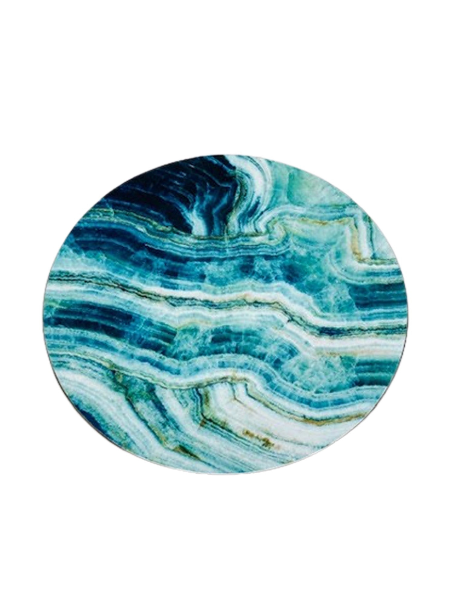 Sottopiatto plastica effetto marmo, Azzurro, large image number 0