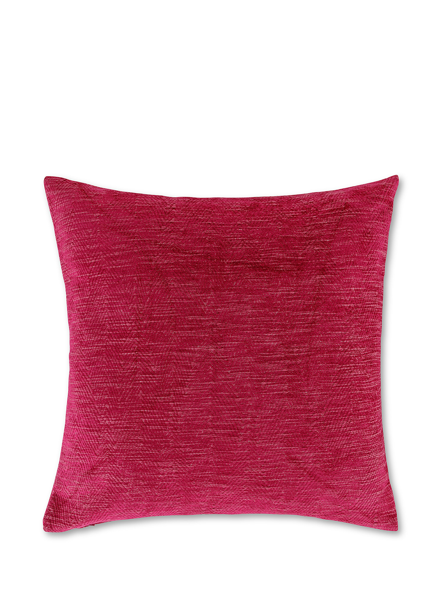 Jacquard cushion with zigzag motif 45x45cm, Pink Fuchsia, large image number 0