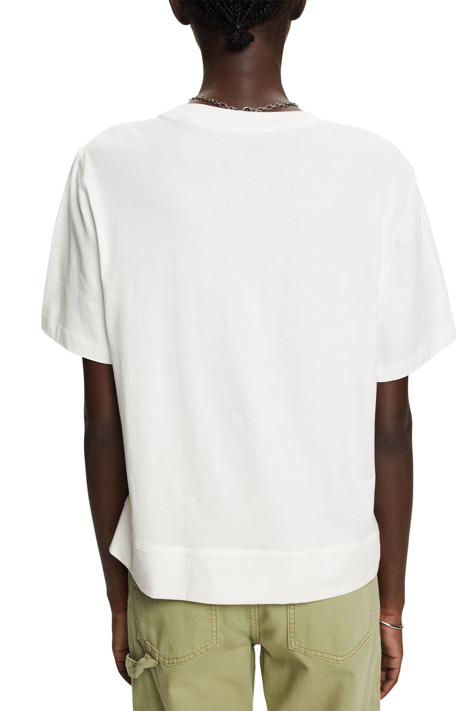 Esprit - T-shirt con stampa floreale, Bianco, large image number 3