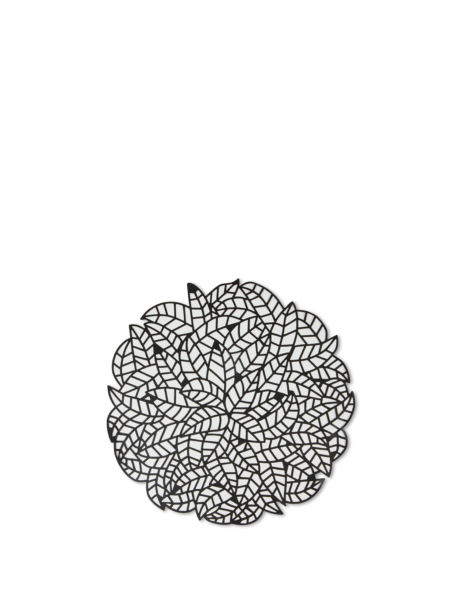 Round pvc placemat, Black, large image number 0