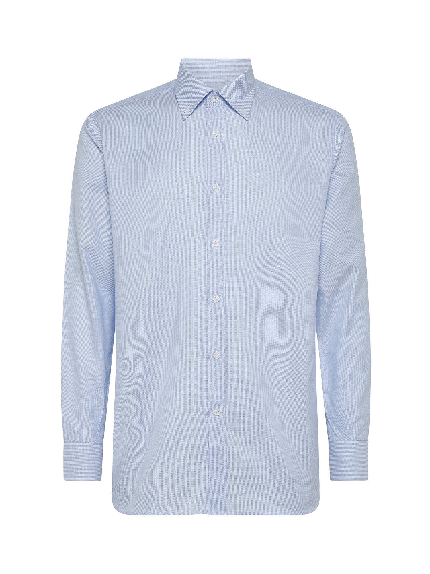 Luca D'Altieri - Camicia regular fit in puro cotone, Azzurro, large image number 0
