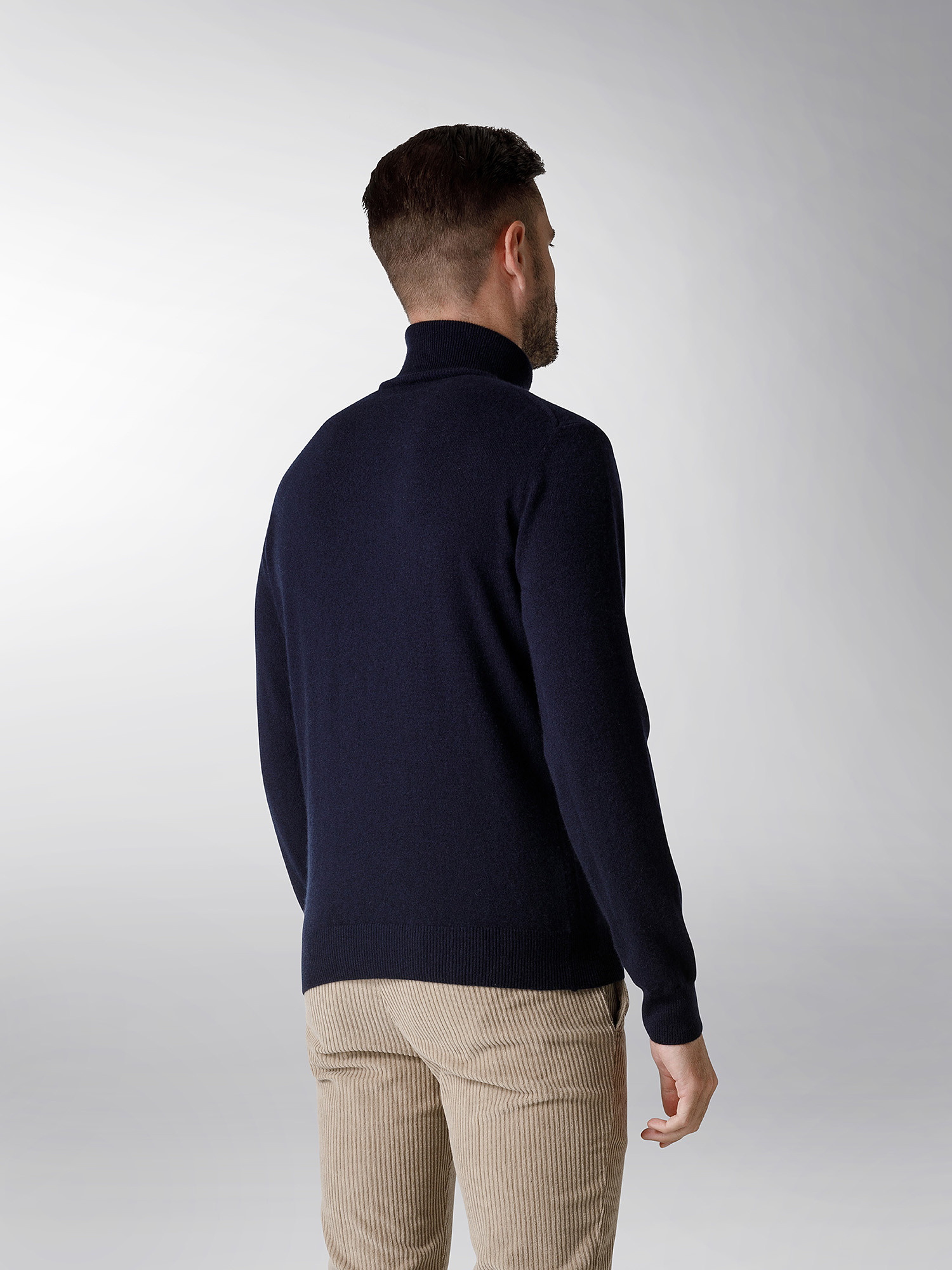 Coin Cashmere - Turtleneck in pure cashmere, Dark Blue, large image number 2