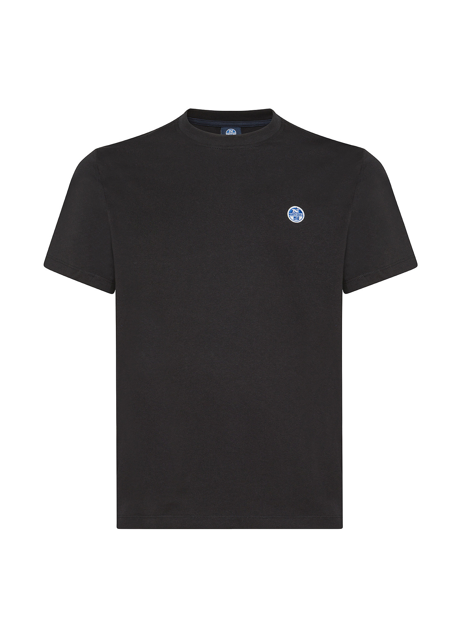 North Sails - T-shirt in jersey di cotone organico con micrologo, Nero, large image number 0