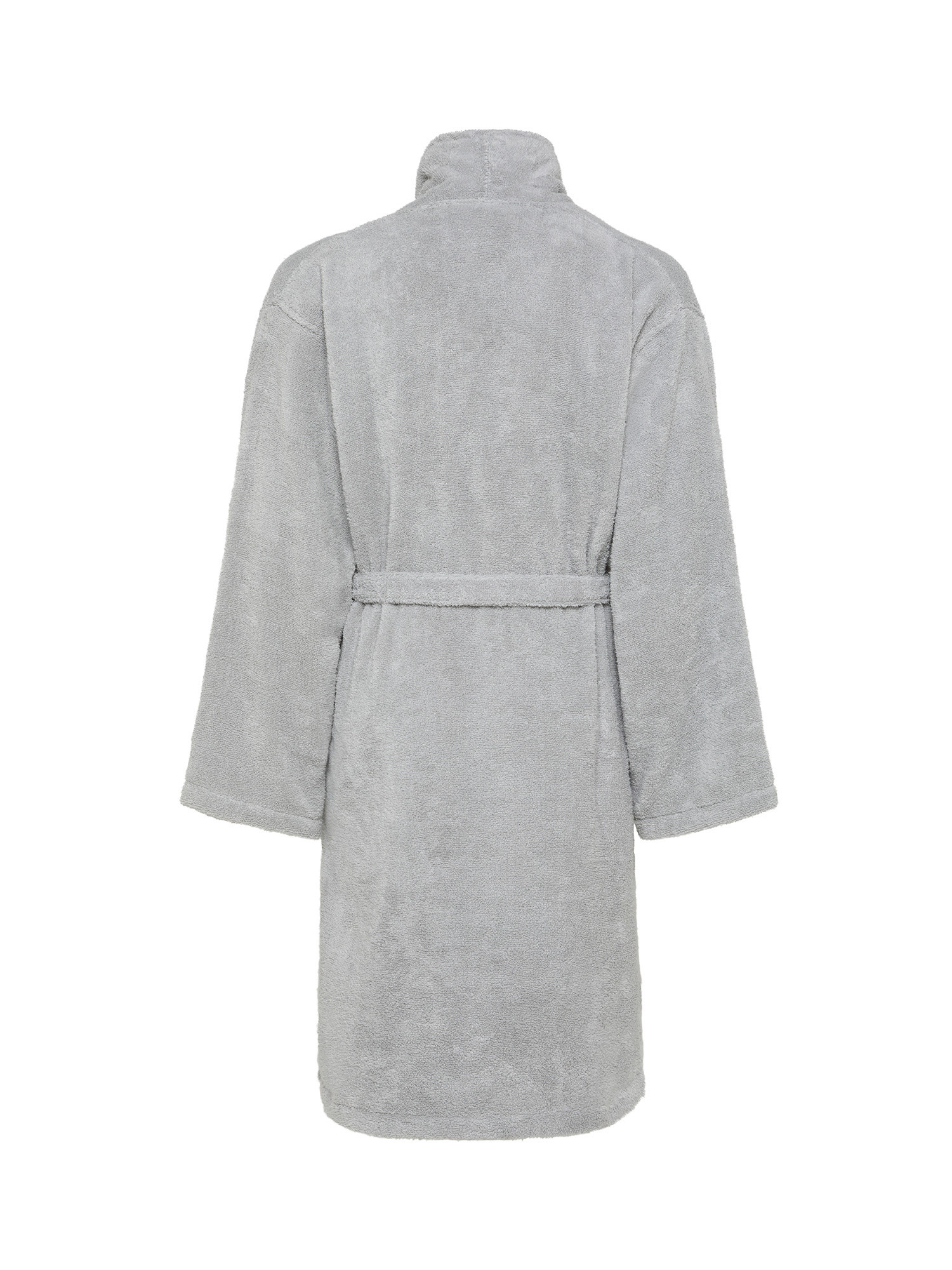 Cotton terry bathrobe, Grey, large image number 1