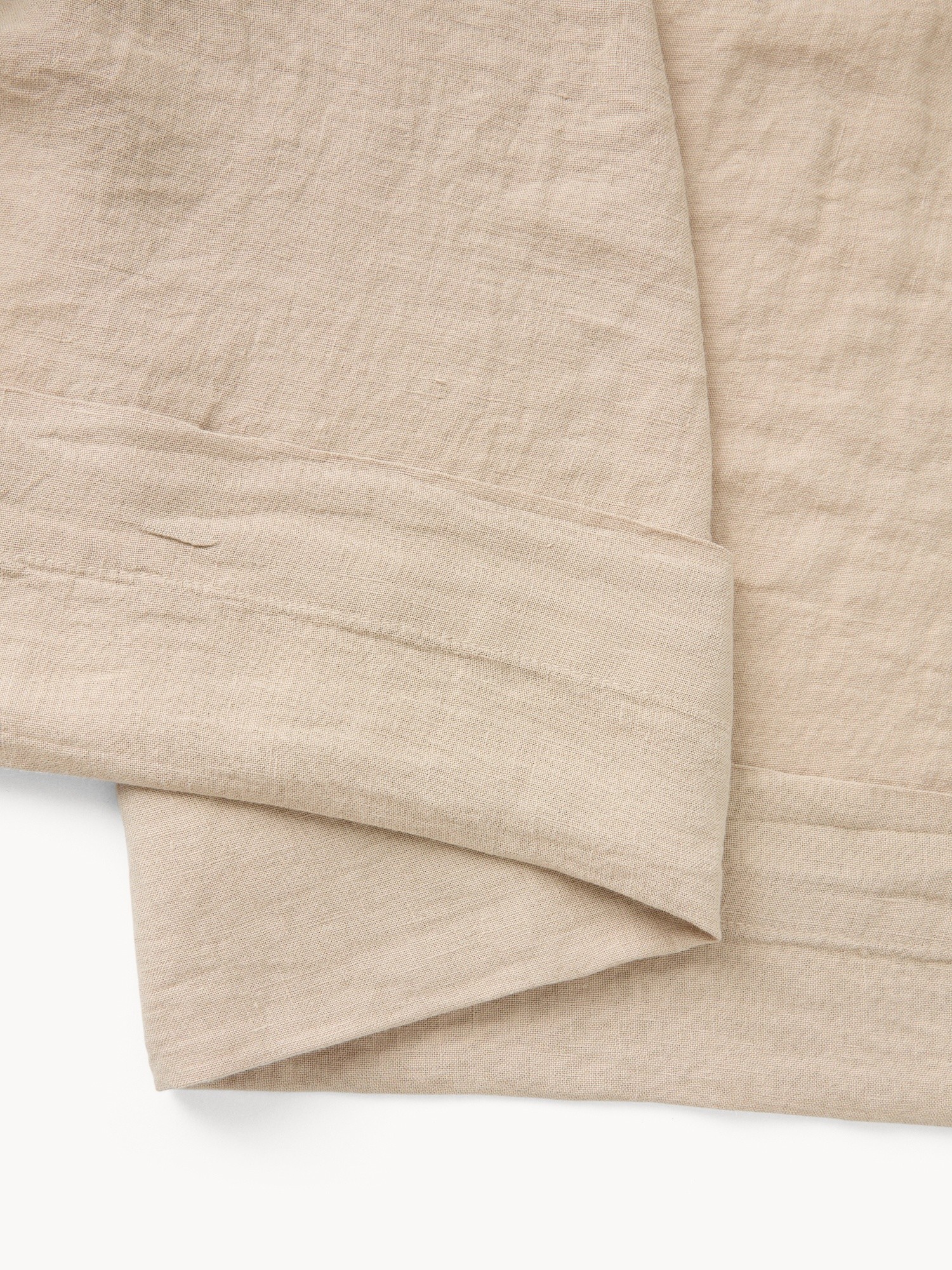 Lenzuolo liscio in puro lino lavato Zefiro, Ecr&ugrave;, large image number 1