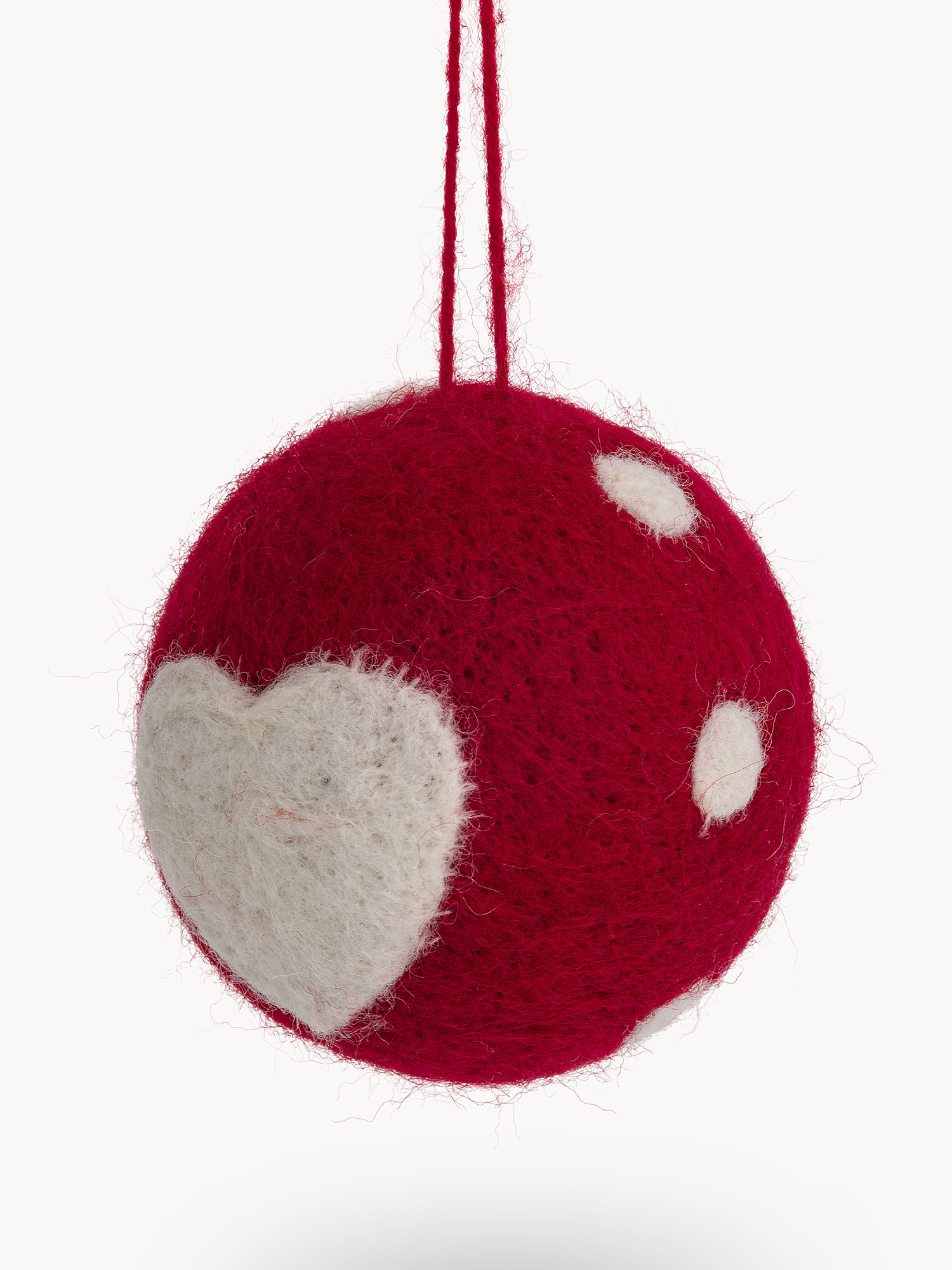 Decorazione per albero in feltro, Rosso, large image number 1